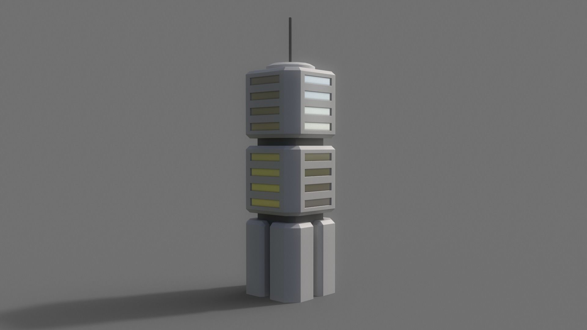 PBR Sci-Fi Building A33 Low-poly 3D model_8