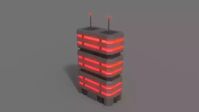 PBR Sci-Fi Building A34 Low-poly 3D model