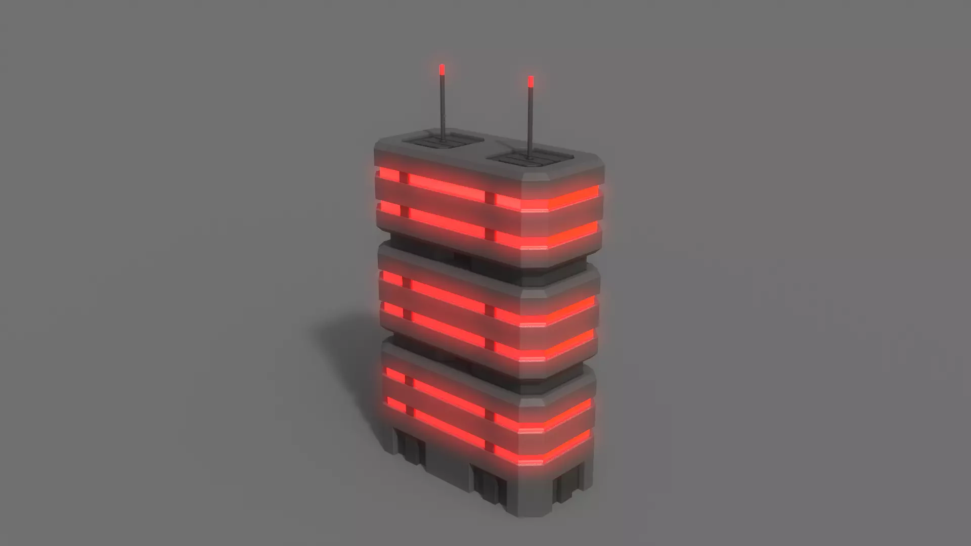 PBR Sci-Fi Building A34 Low-poly 3D model_0