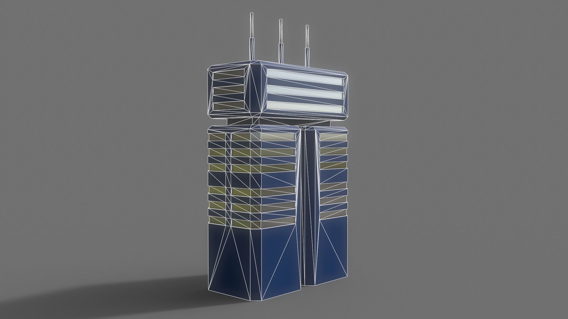 PBR Sci-Fi Building A36 Low-poly 3D model_11