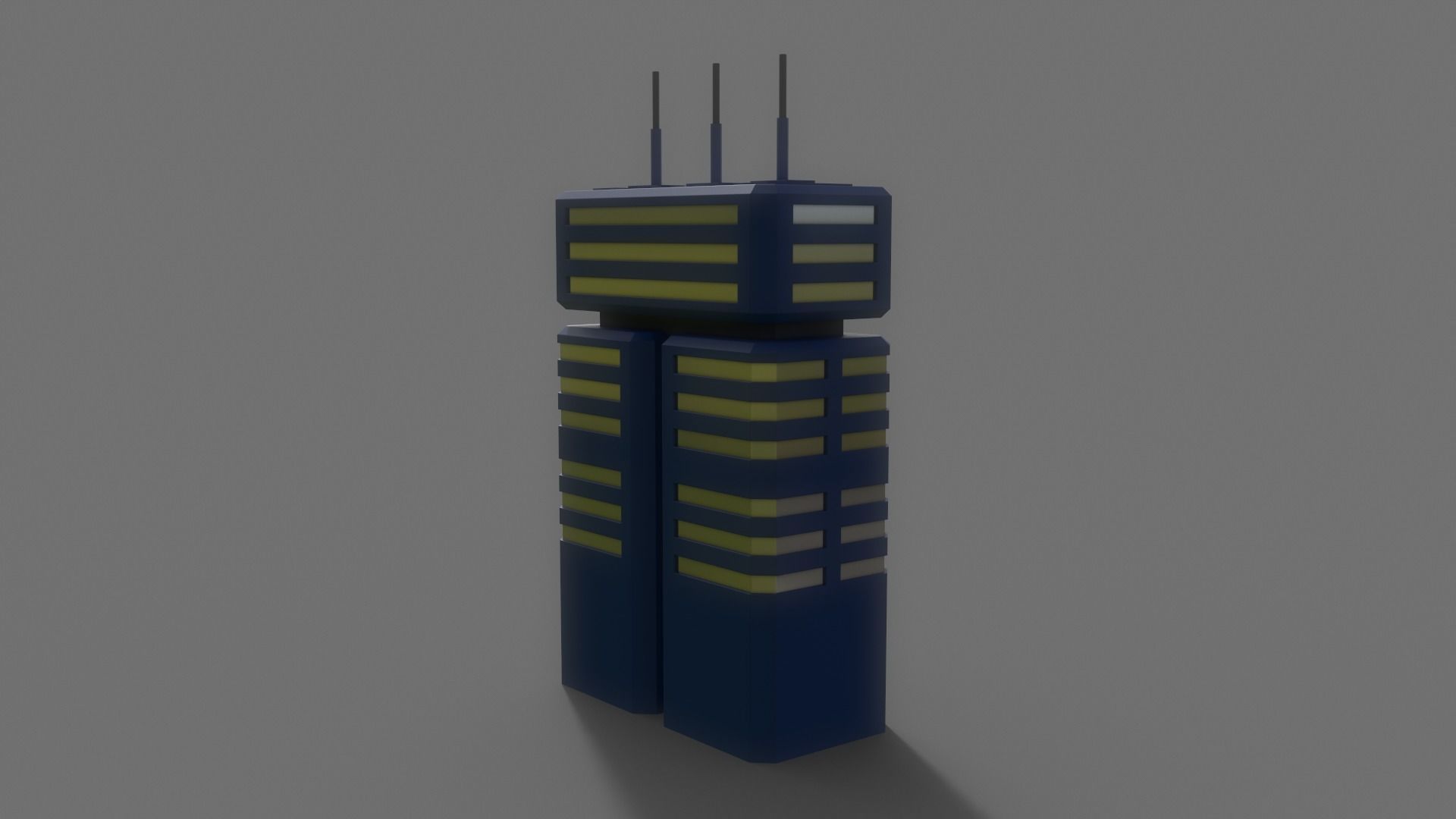 PBR Sci-Fi Building A36 Low-poly 3D model_9