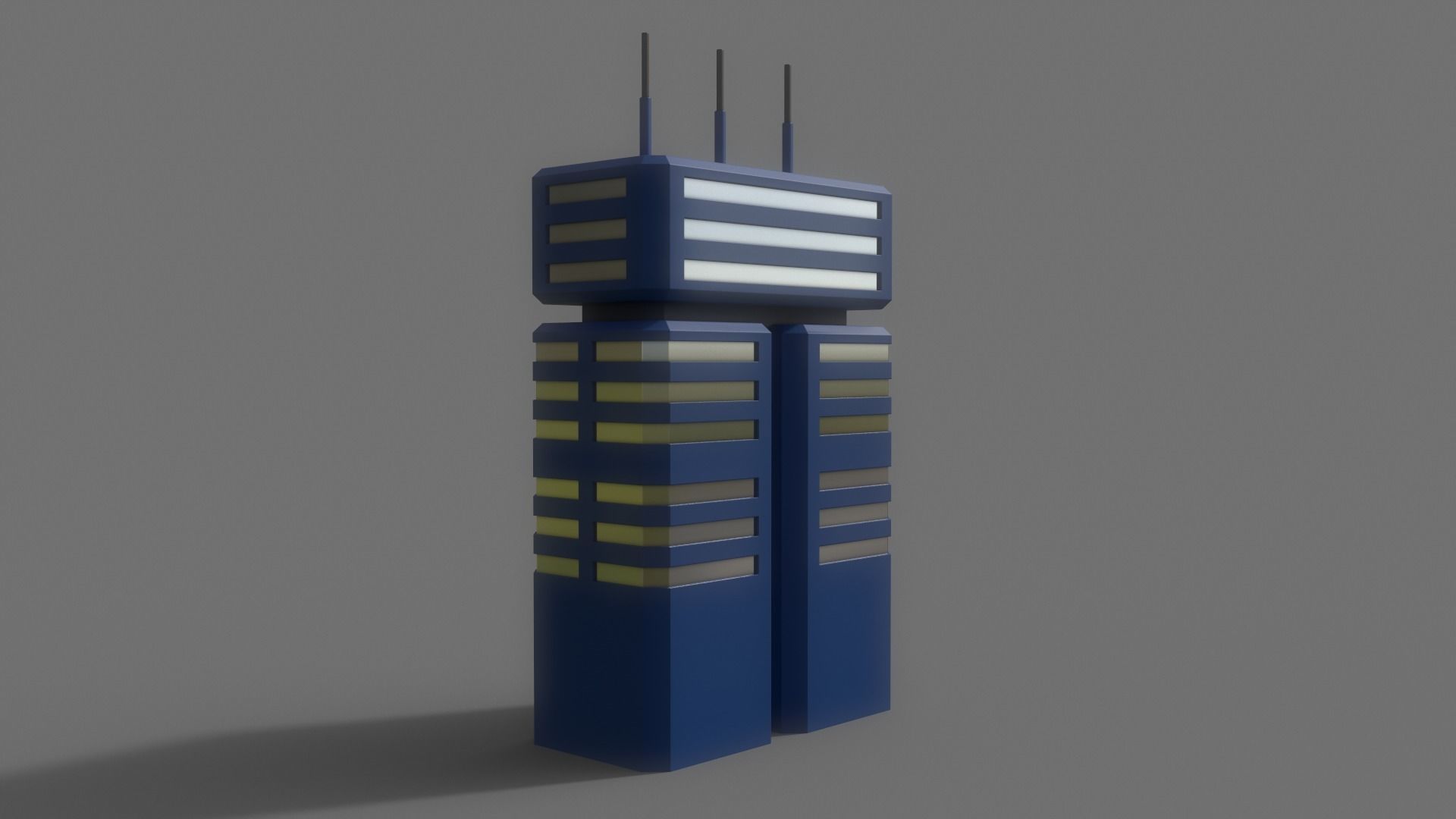 PBR Sci-Fi Building A36 Low-poly 3D model_8