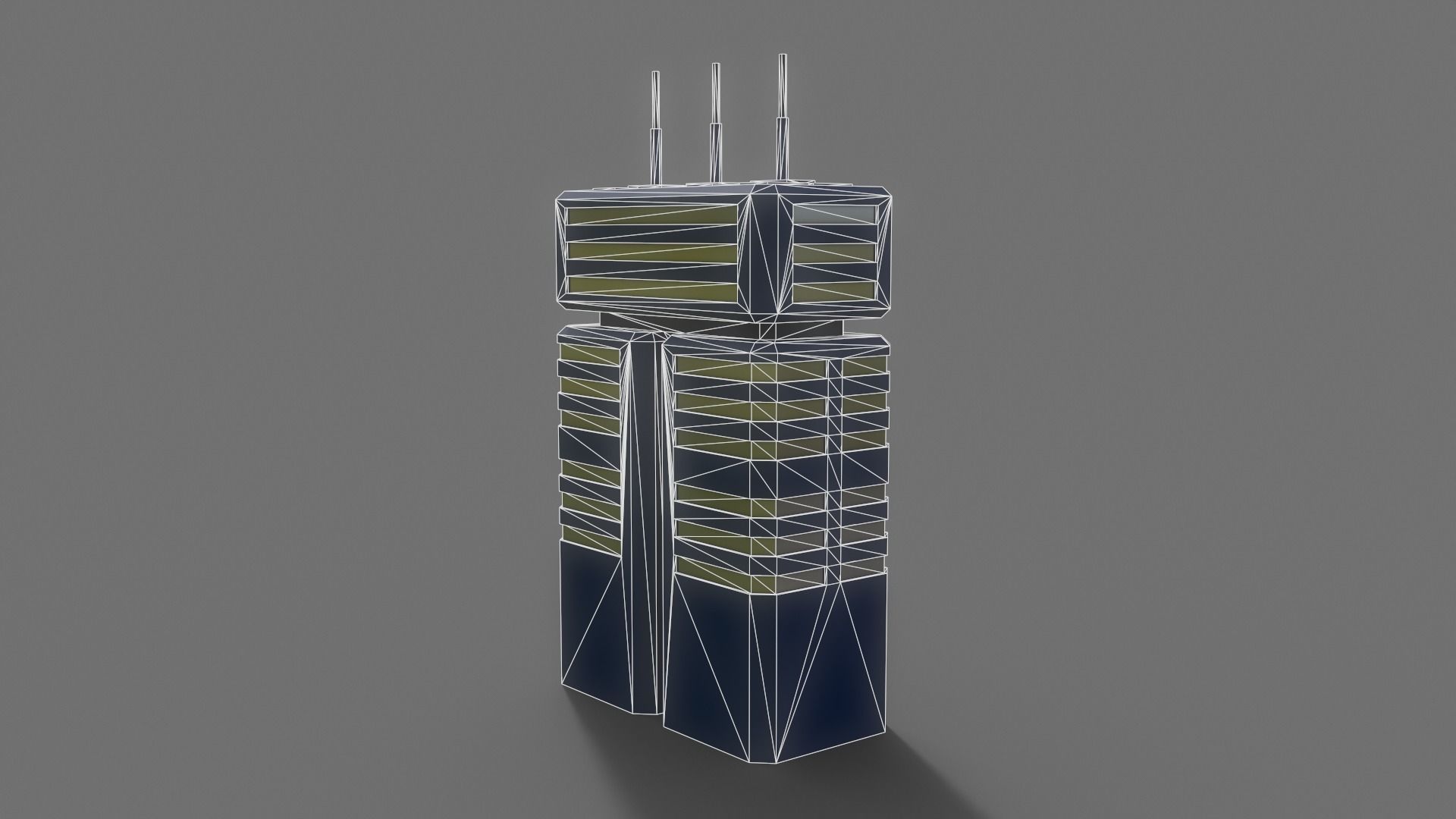 PBR Sci-Fi Building A36 Low-poly 3D model_12
