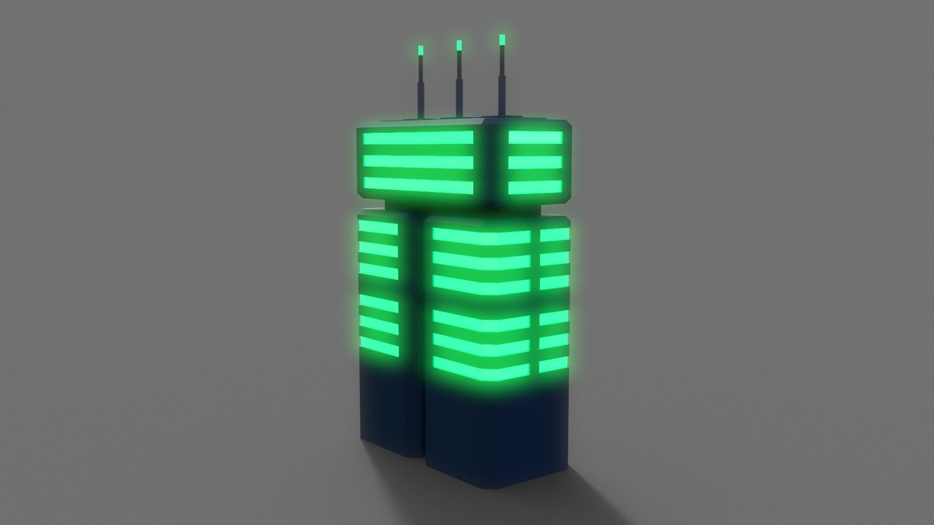 PBR Sci-Fi Building A36 Low-poly 3D model_6