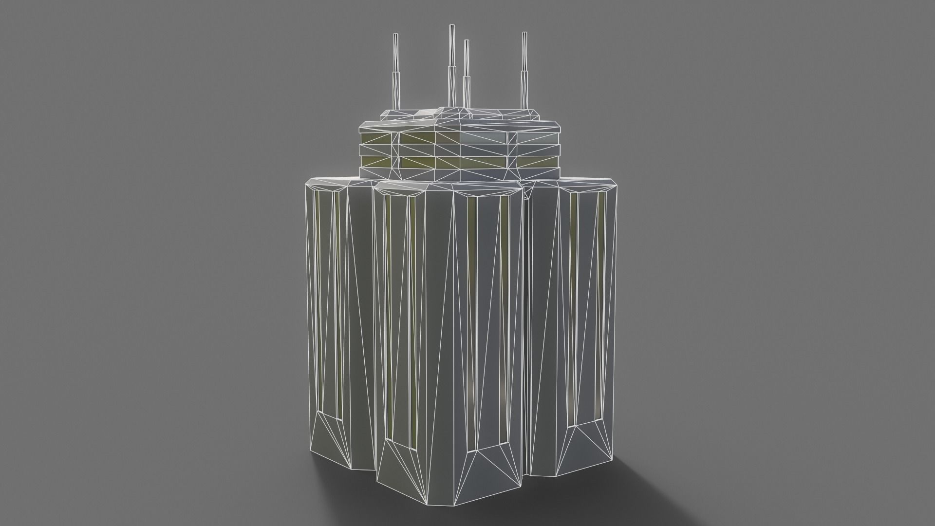 PBR Sci-Fi Building A37 Low-poly 3D model_12