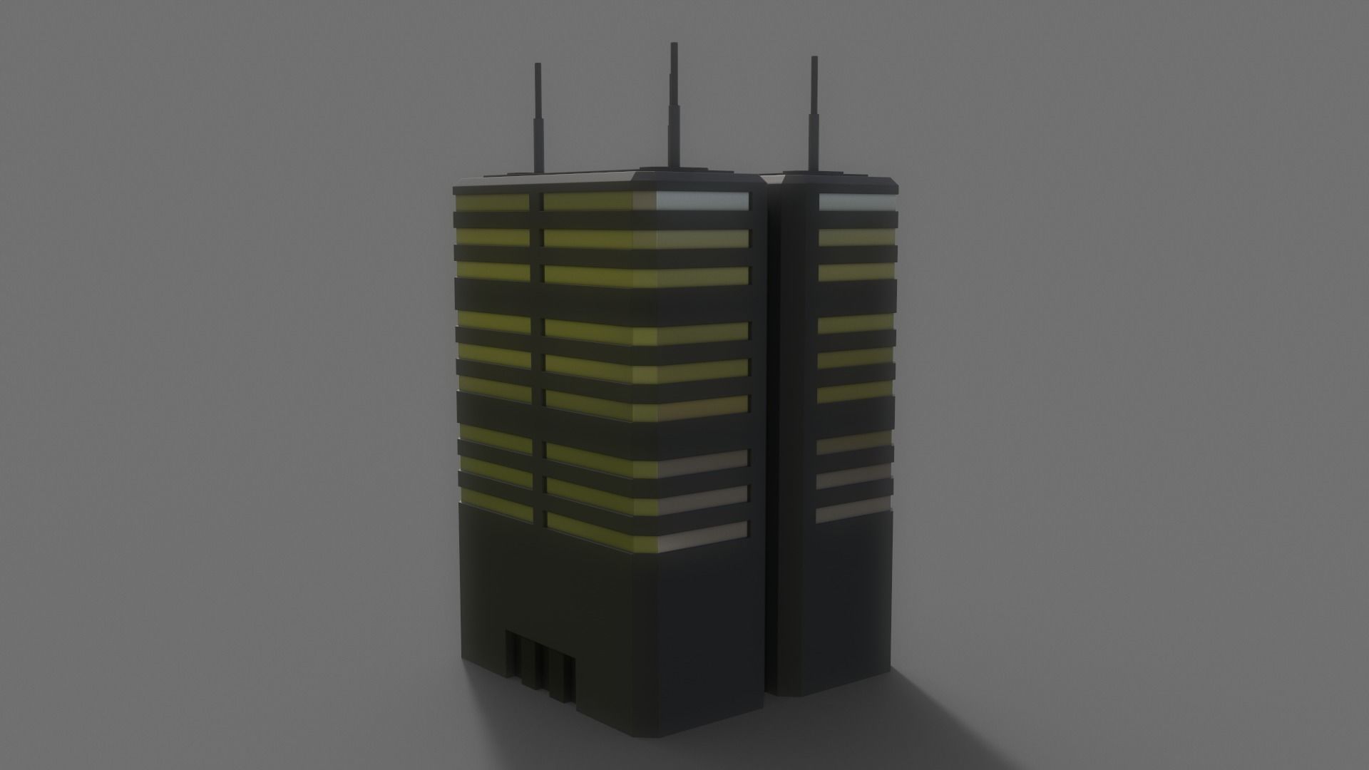 PBR Sci-Fi Building A38 Low-poly 3D model_9