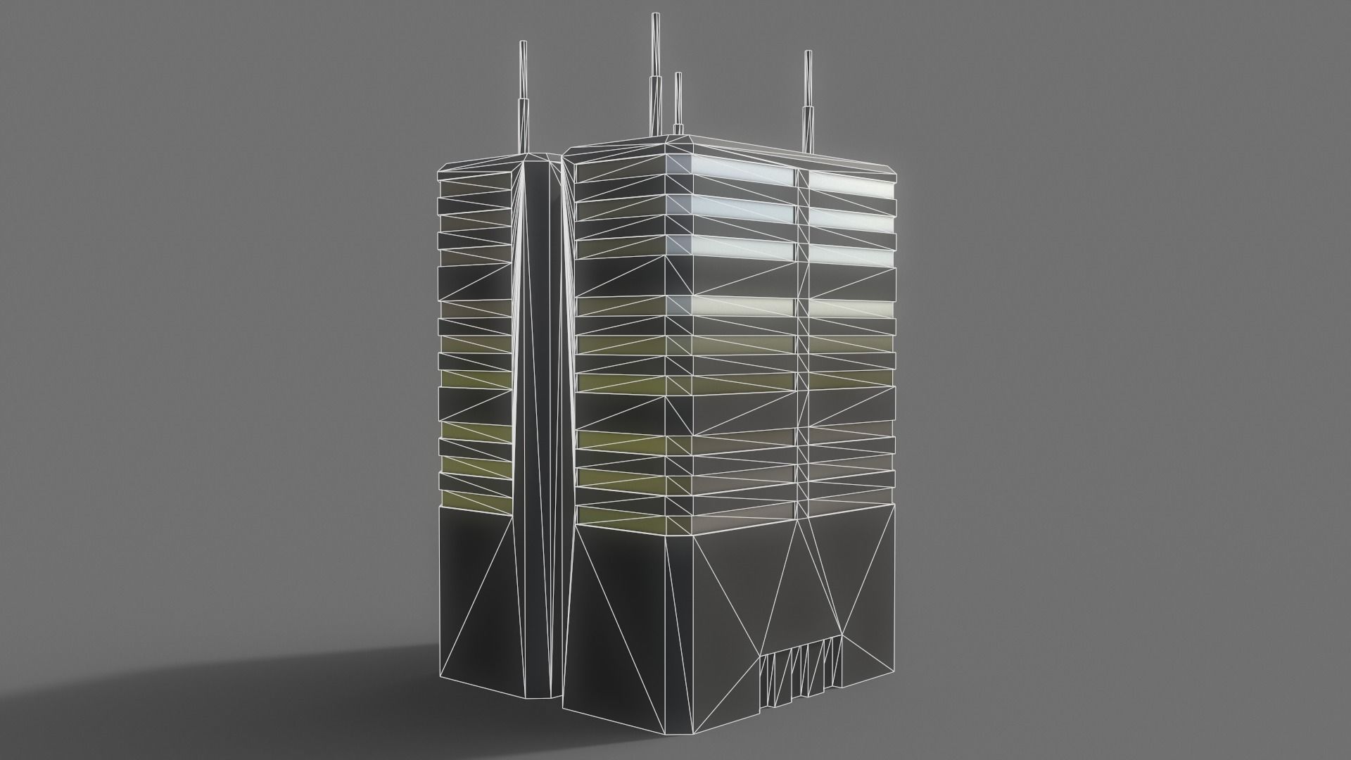 PBR Sci-Fi Building A38 Low-poly 3D model_11