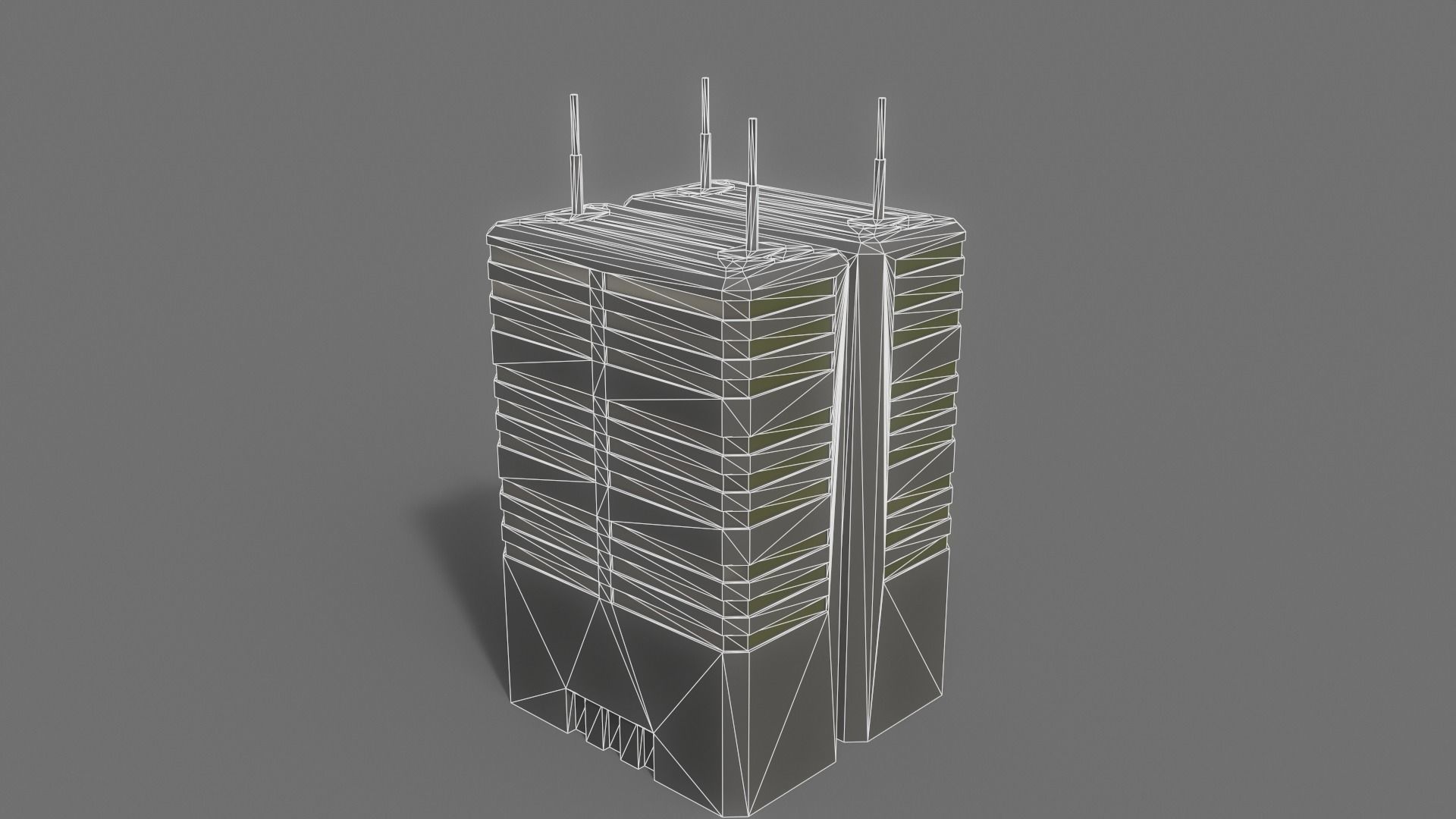 PBR Sci-Fi Building A38 Low-poly 3D model_10
