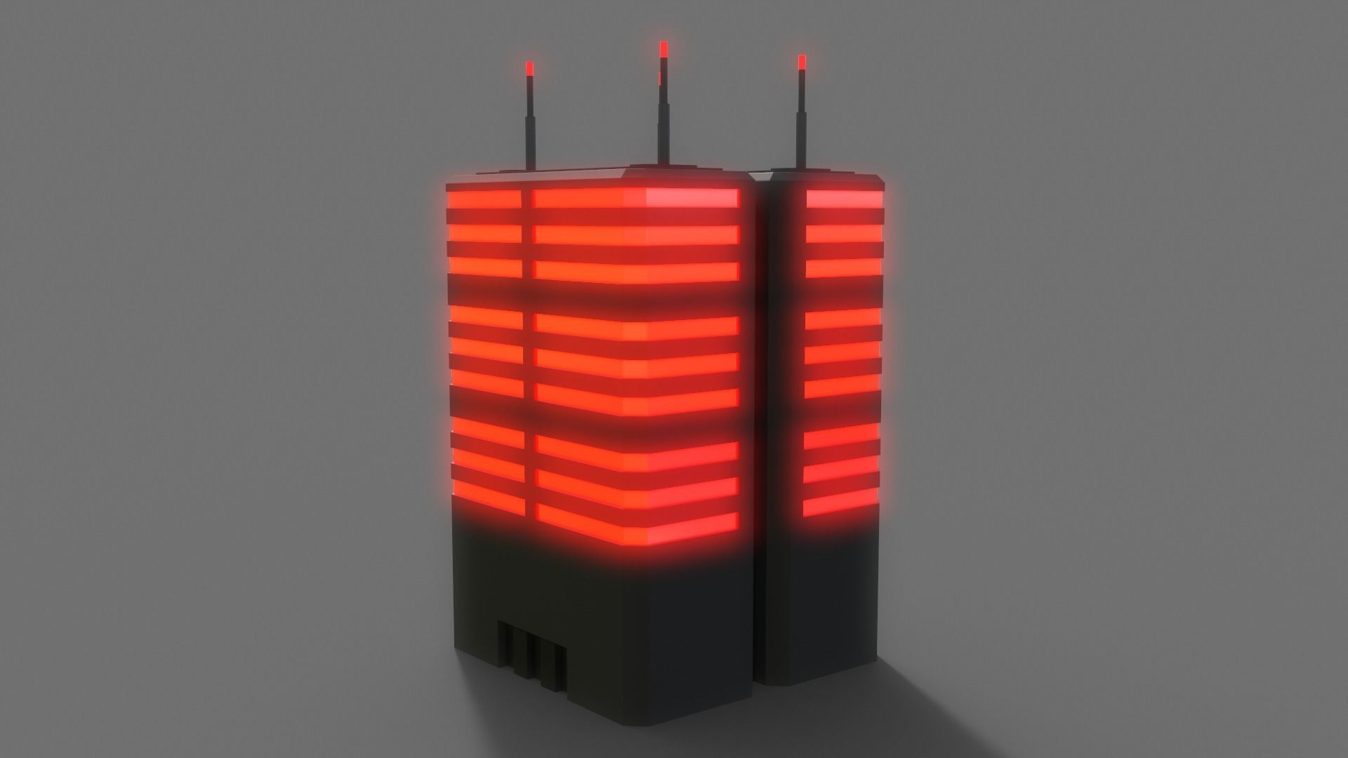 PBR Sci-Fi Building A38 Low-poly 3D model_6