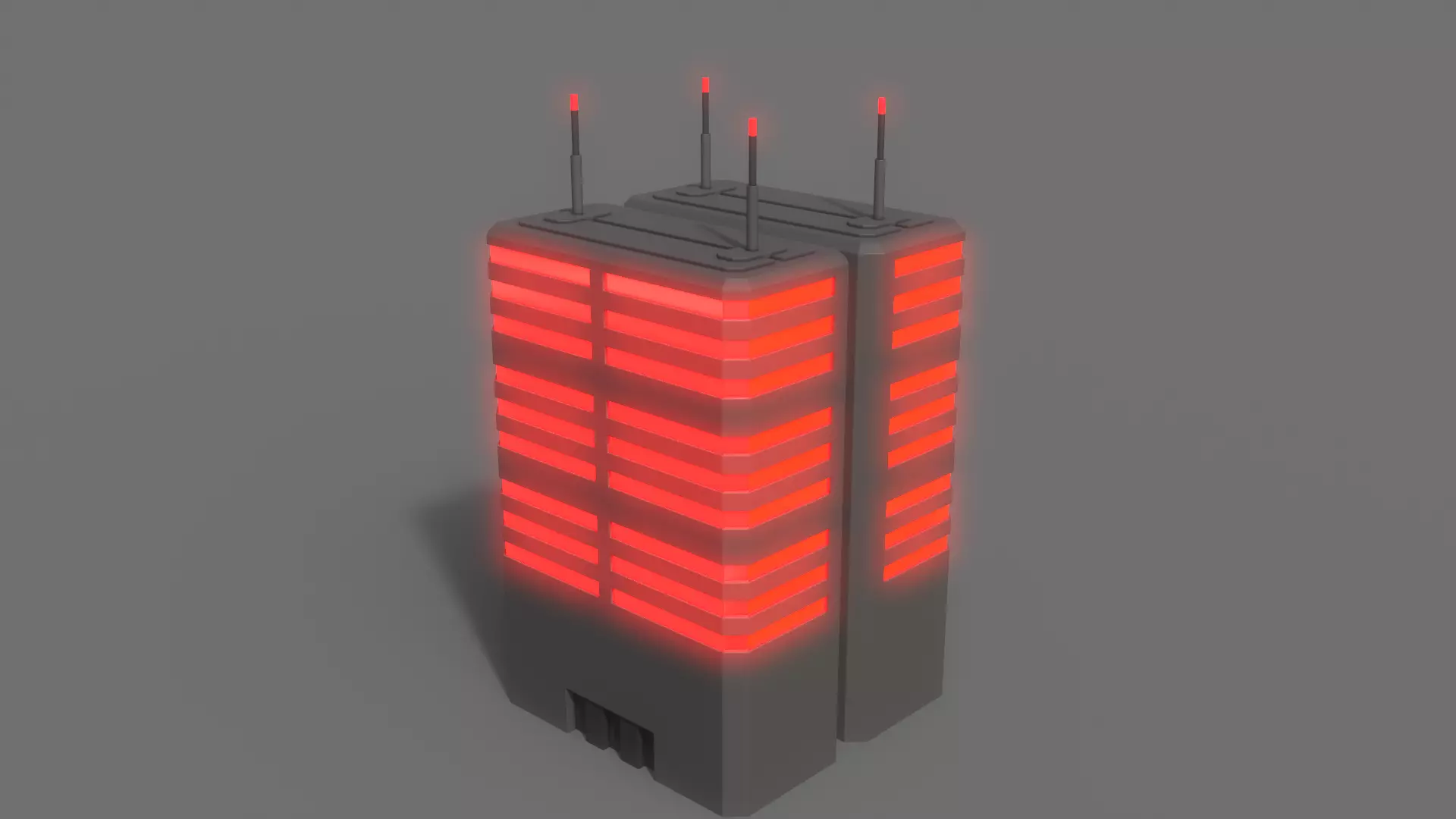 PBR Sci-Fi Building A38 Low-poly 3D model_0