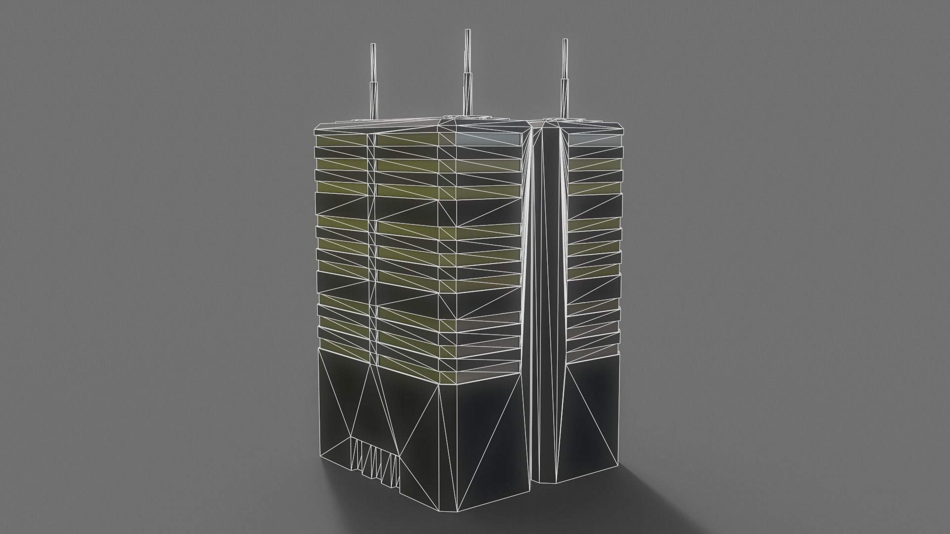 PBR Sci-Fi Building A38 Low-poly 3D model_12