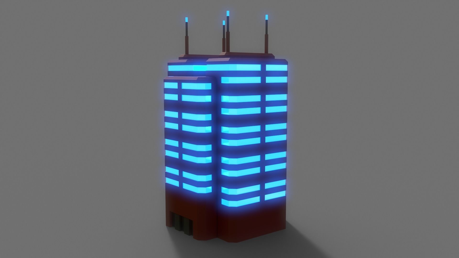 PBR Sci-Fi Building A39 Low-poly 3D model_6