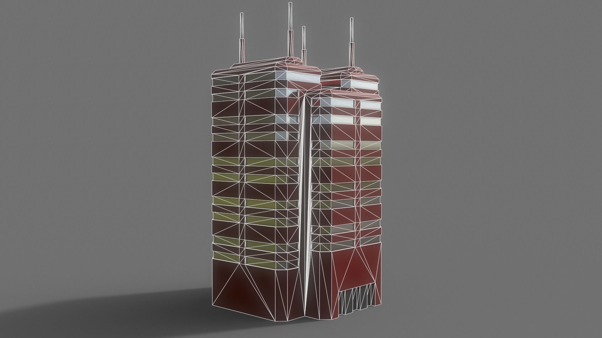 PBR Sci-Fi Building A39 Low-poly 3D model_11