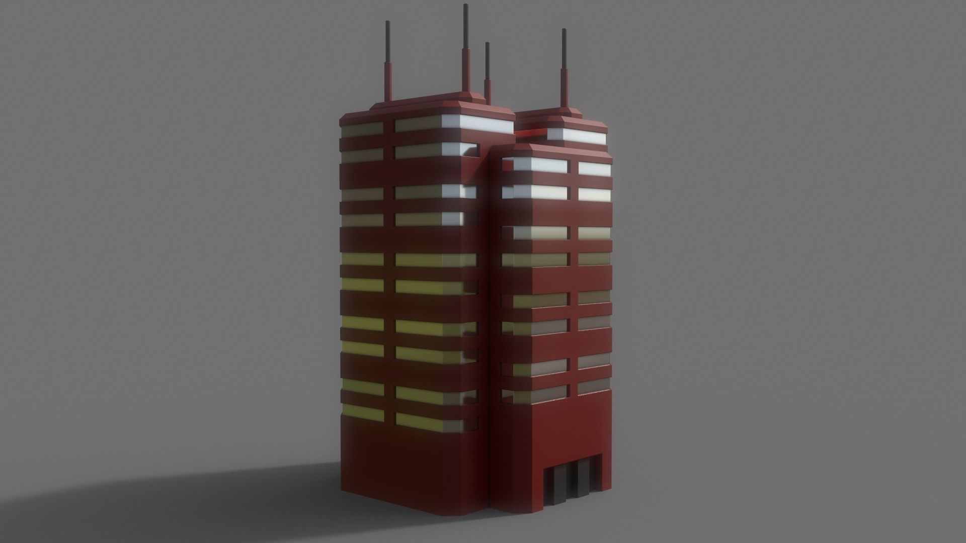 PBR Sci-Fi Building A39 Low-poly 3D model_8