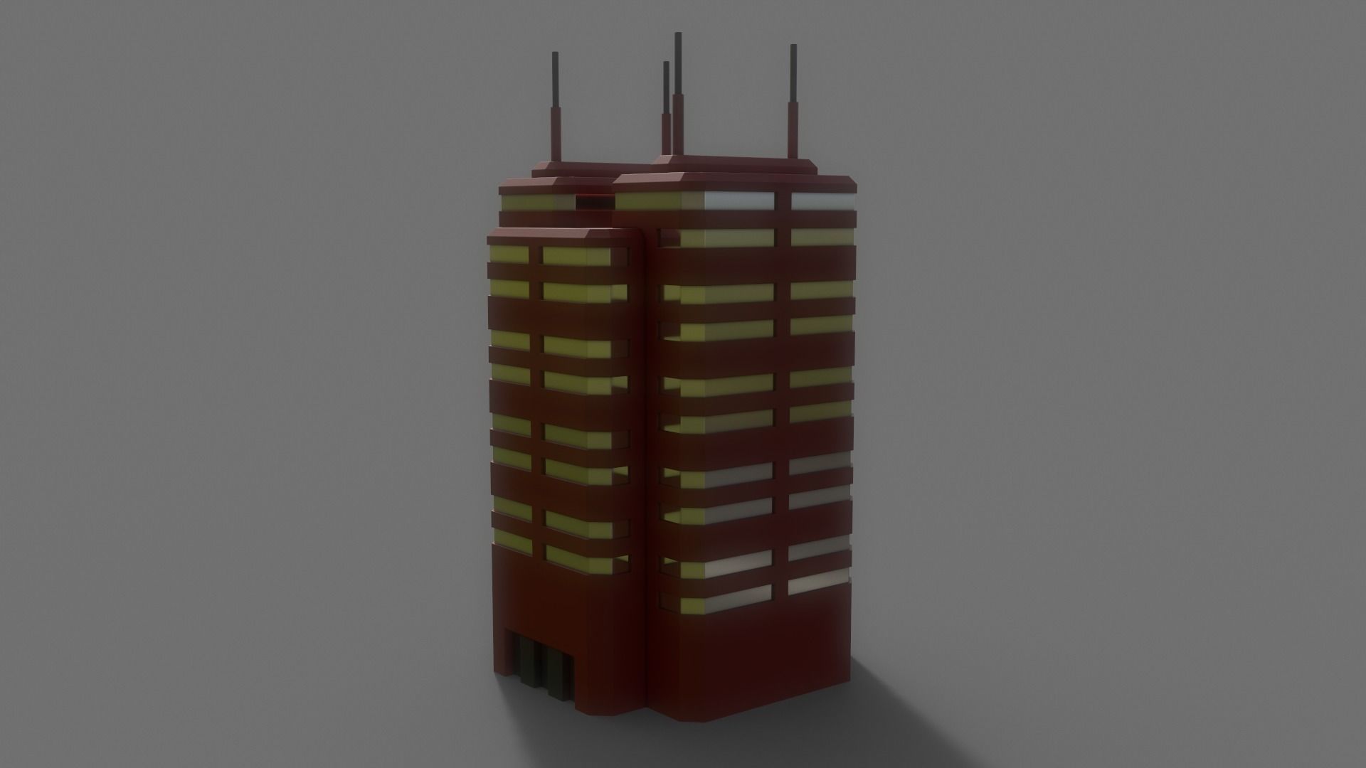 PBR Sci-Fi Building A39 Low-poly 3D model_9