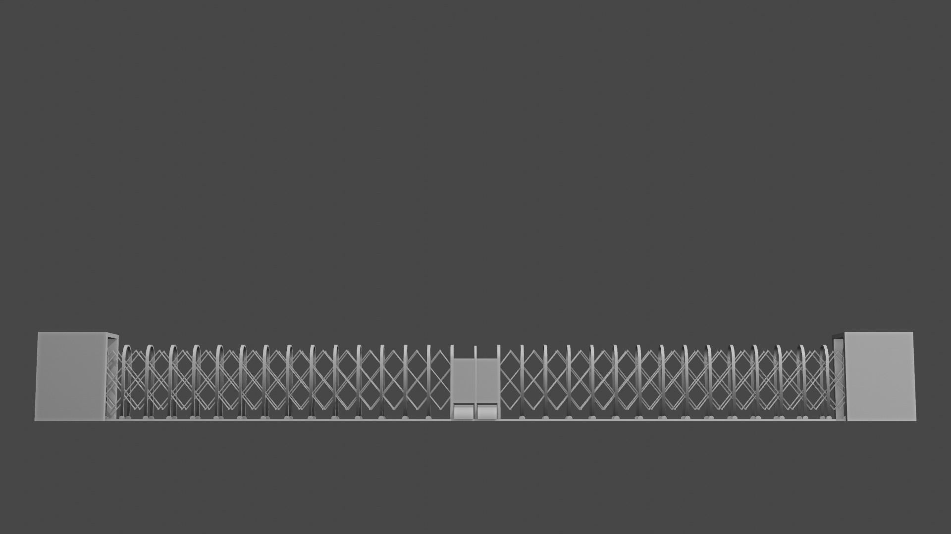 Realistic Animated Gate Low-poly 3D model_3