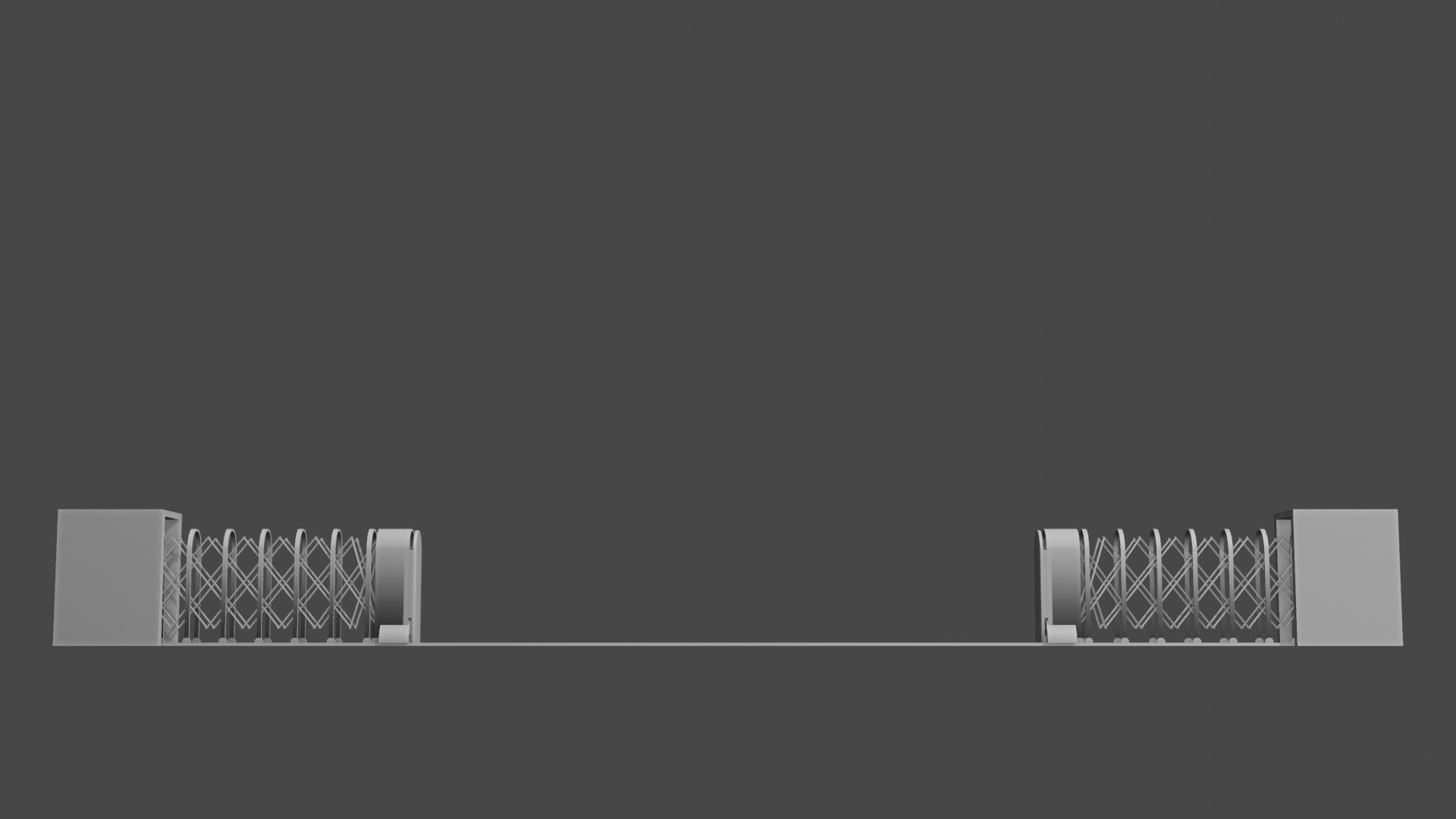 Realistic Animated Gate Low-poly 3D model_4