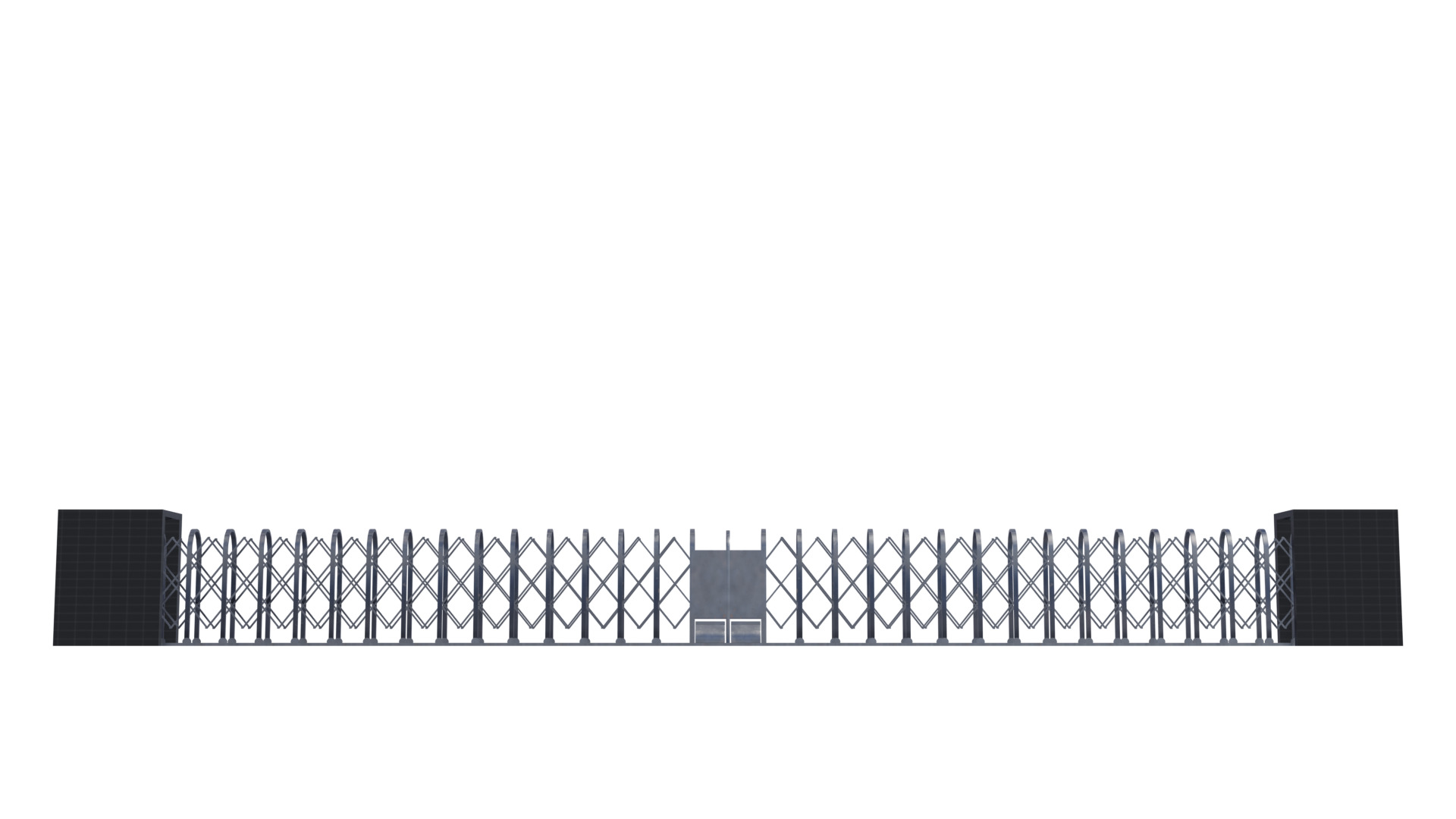 Realistic Animated Gate Low-poly 3D model_5