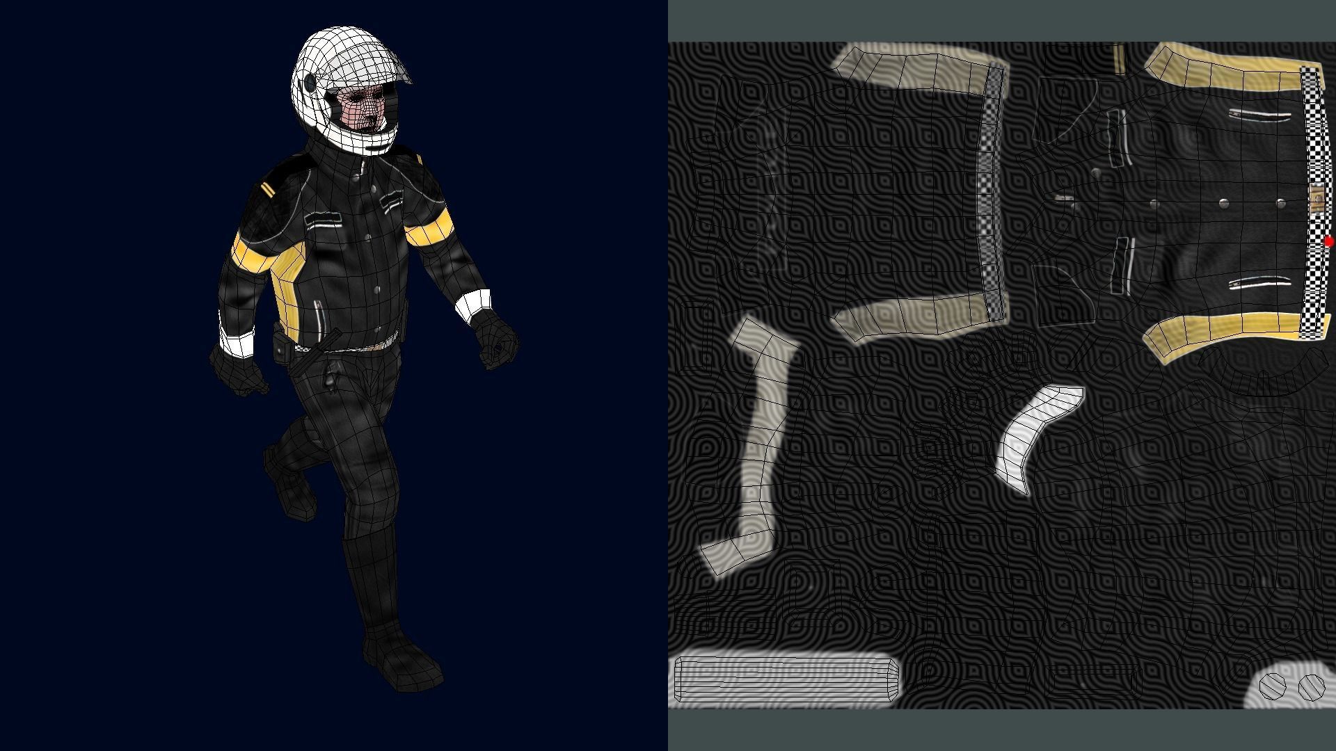 V5  Policeman Low-poly 3D model_3