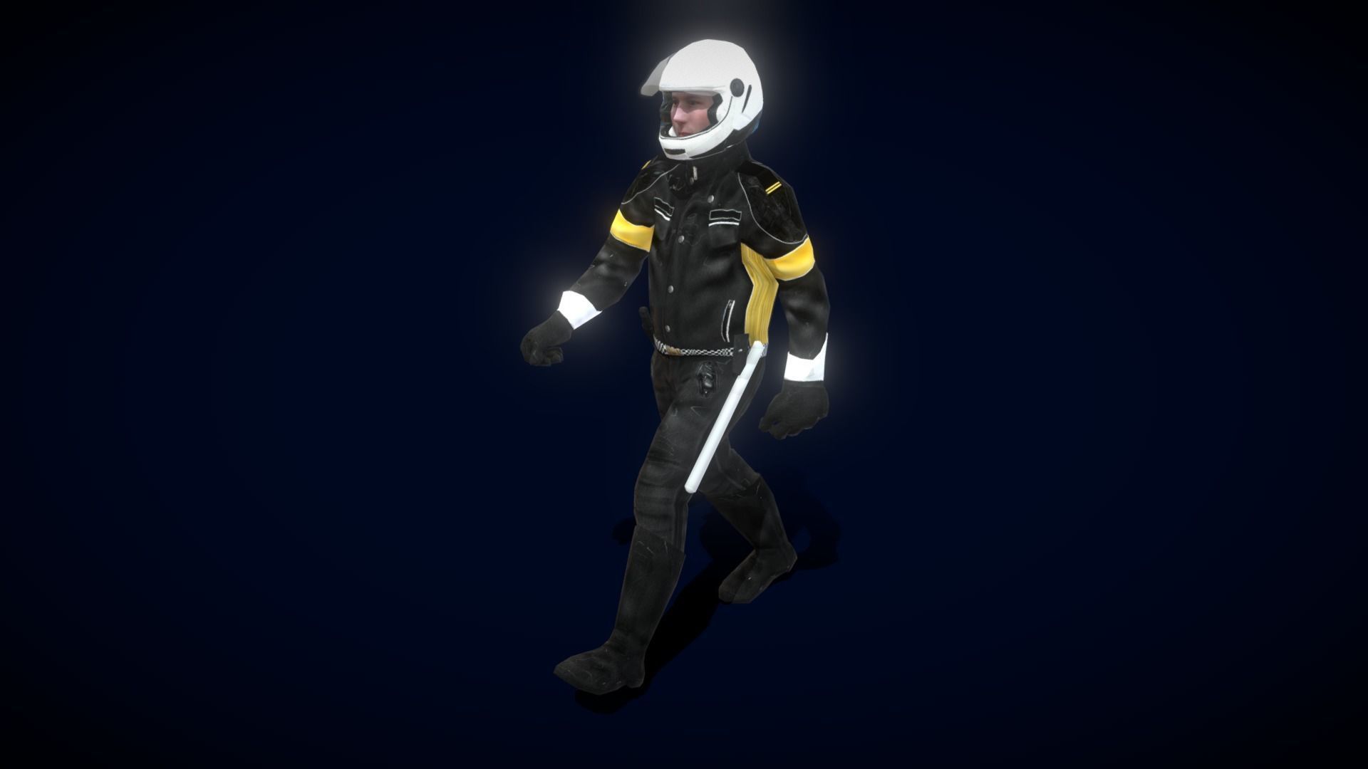 V5  Policeman Low-poly 3D model_14