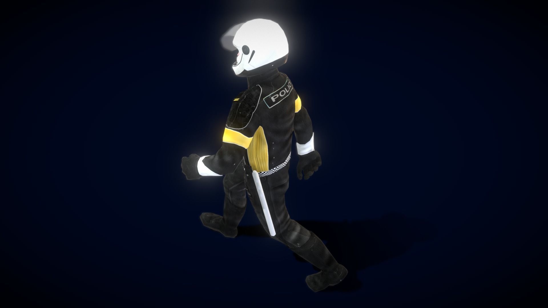 V5  Policeman Low-poly 3D model_10
