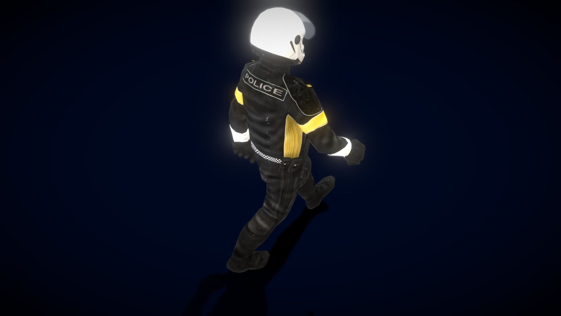 V5  Policeman Low-poly 3D model_9