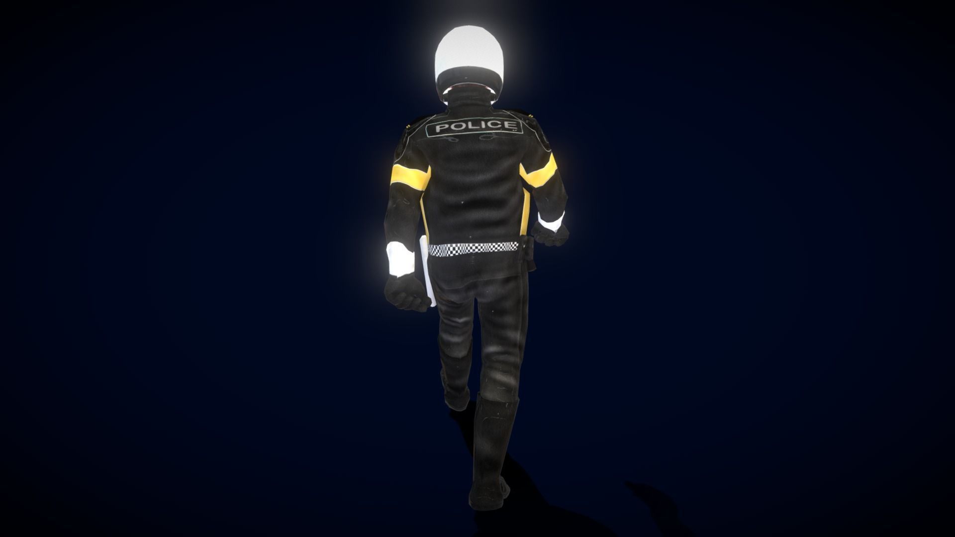 V5  Policeman Low-poly 3D model_7
