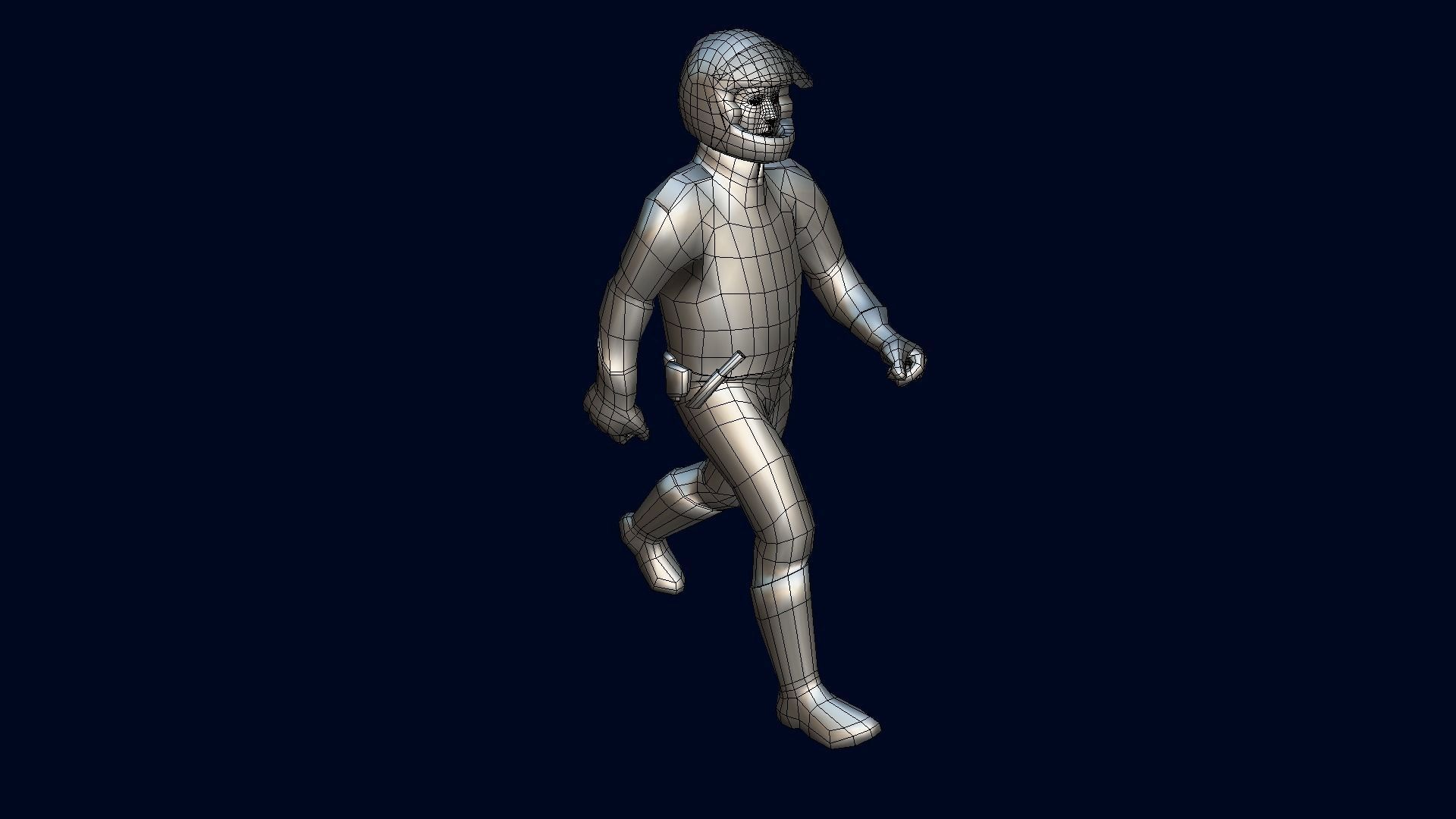 V5  Policeman Low-poly 3D model_12