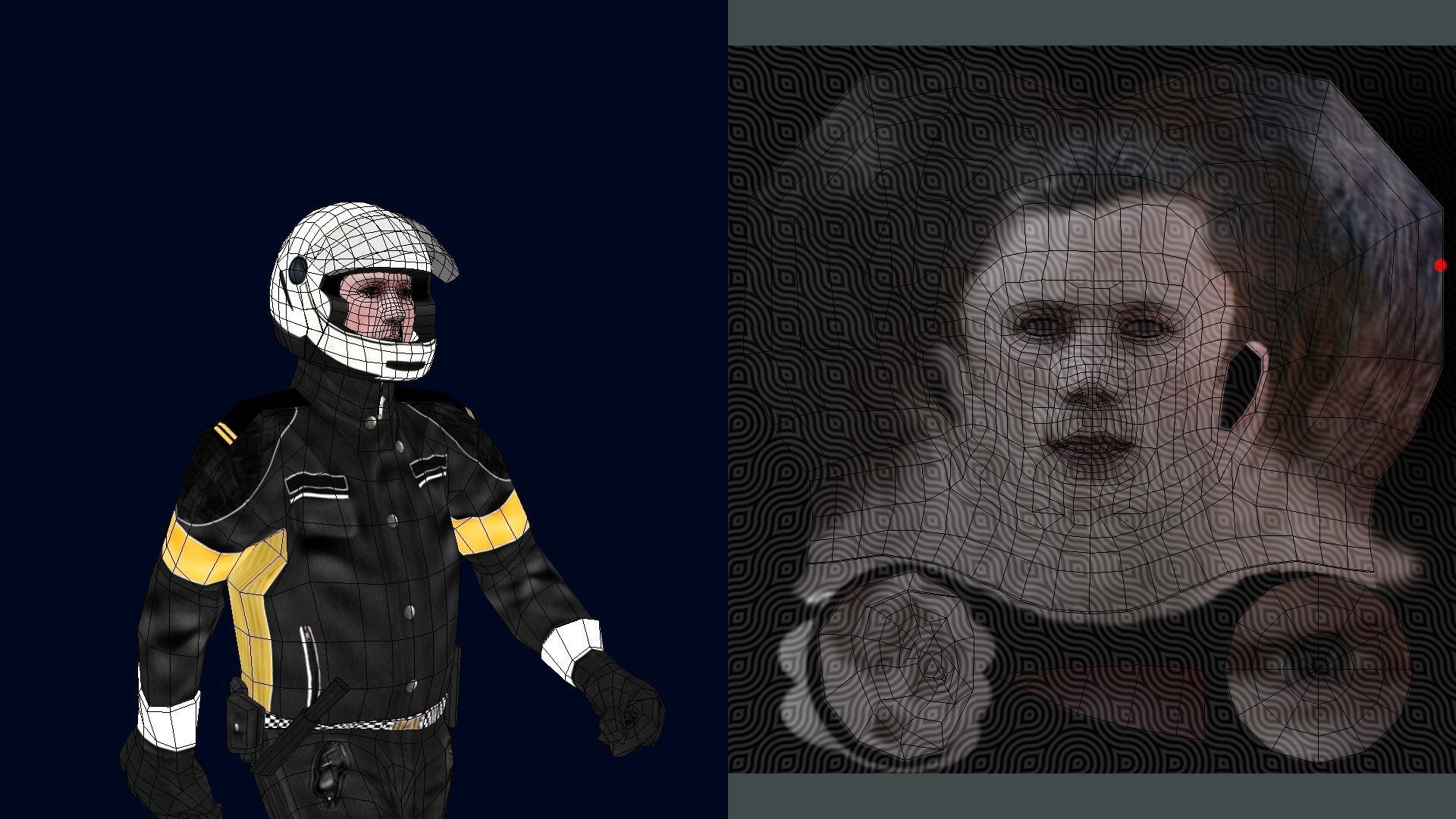 V5  Policeman Low-poly 3D model_4