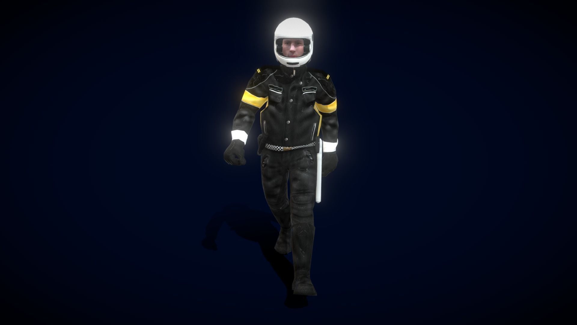 V5  Policeman Low-poly 3D model_6