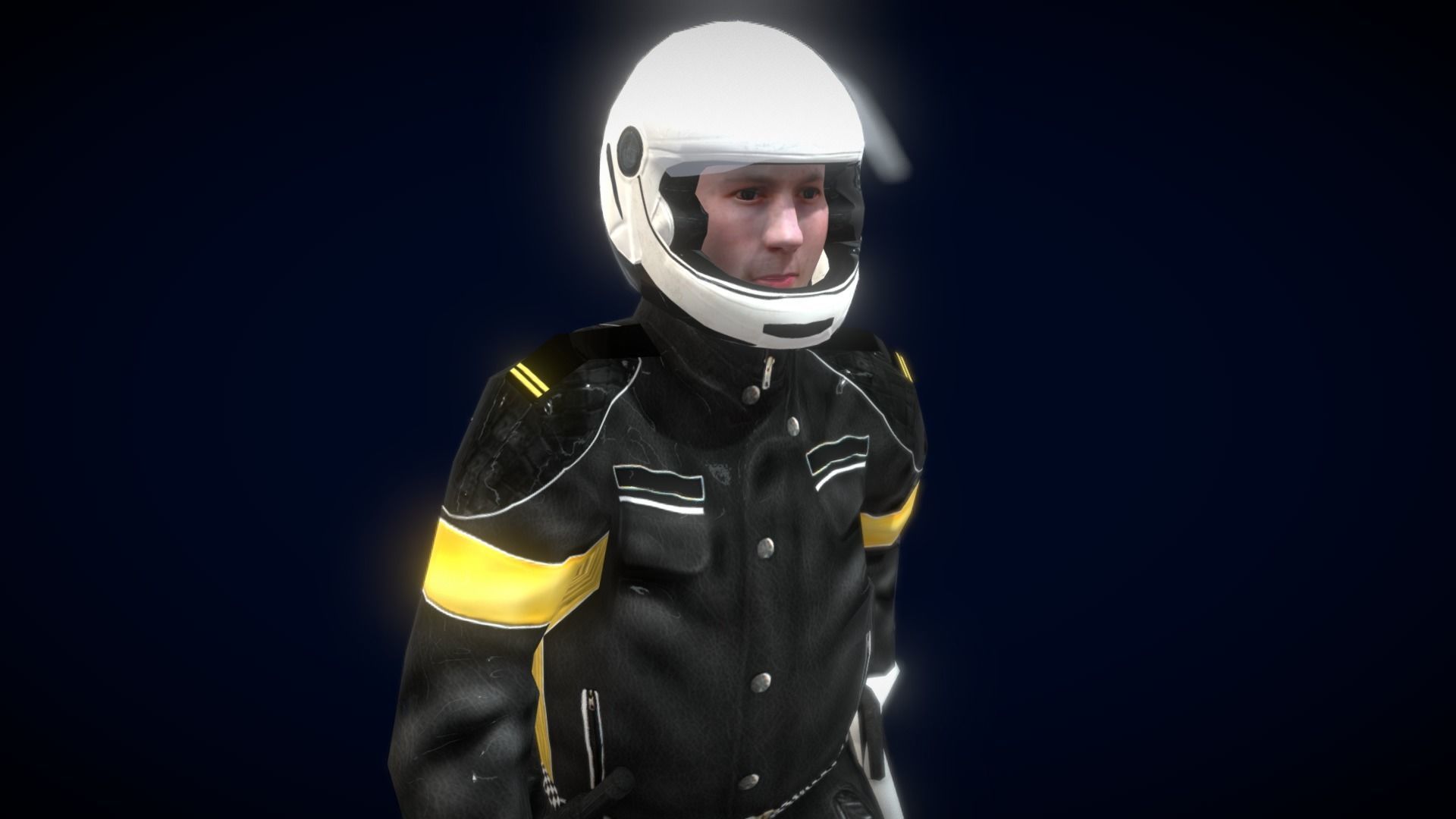 V5  Policeman Low-poly 3D model_8