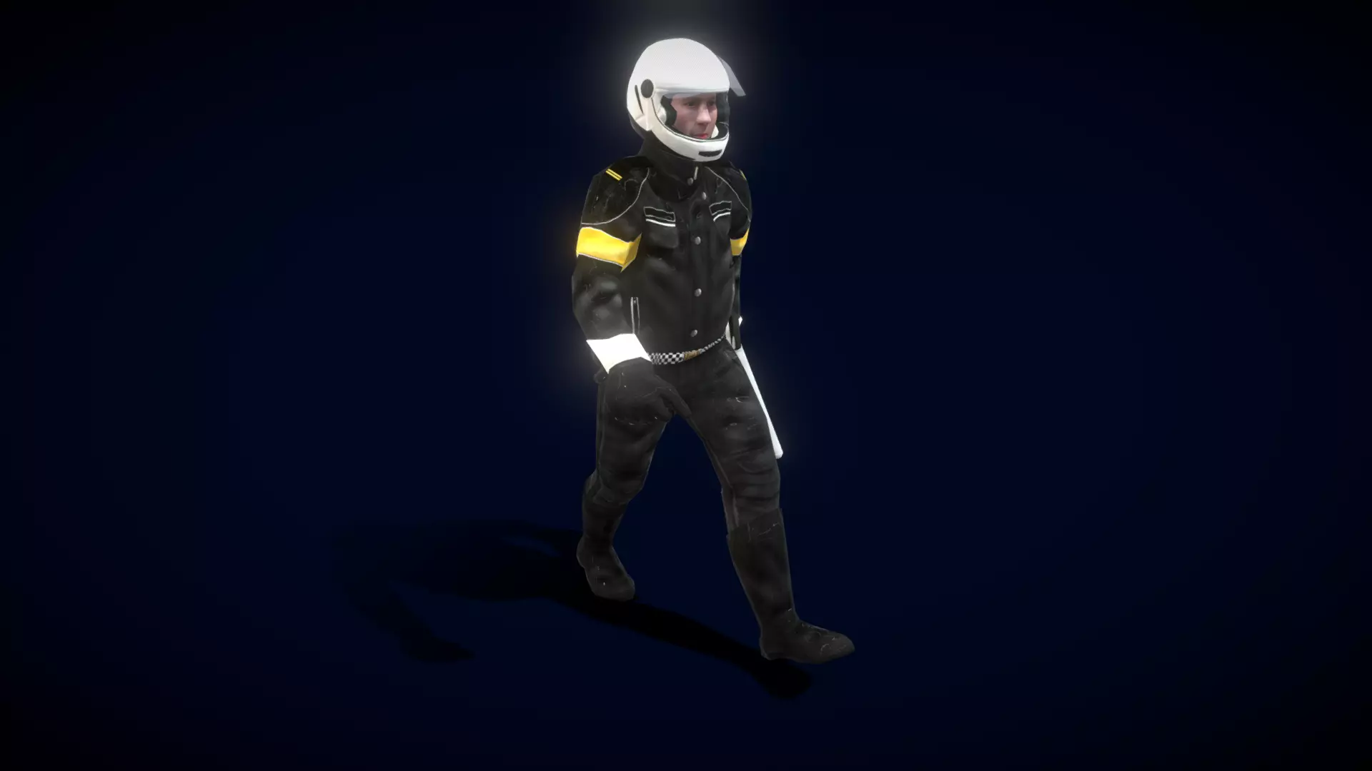 V5  Policeman Low-poly 3D model_0