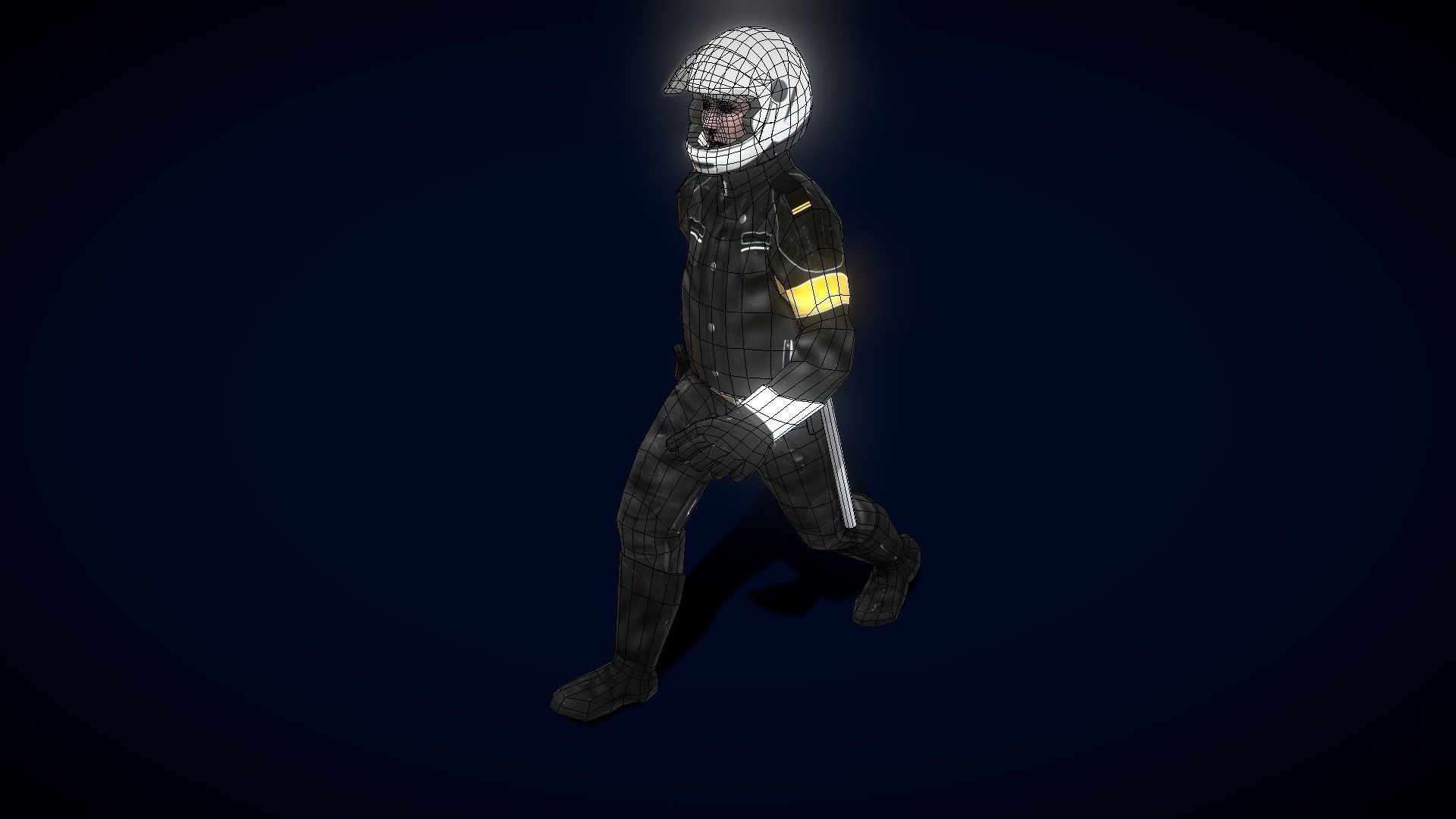 V5  Policeman Low-poly 3D model_11