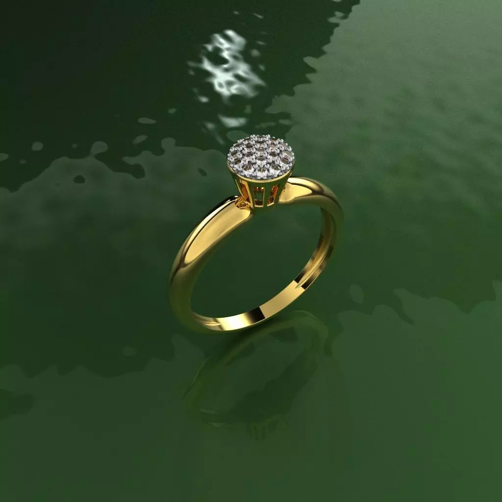 Ring Diamond Shower - Jewelry 3D - AN-586 3D print model