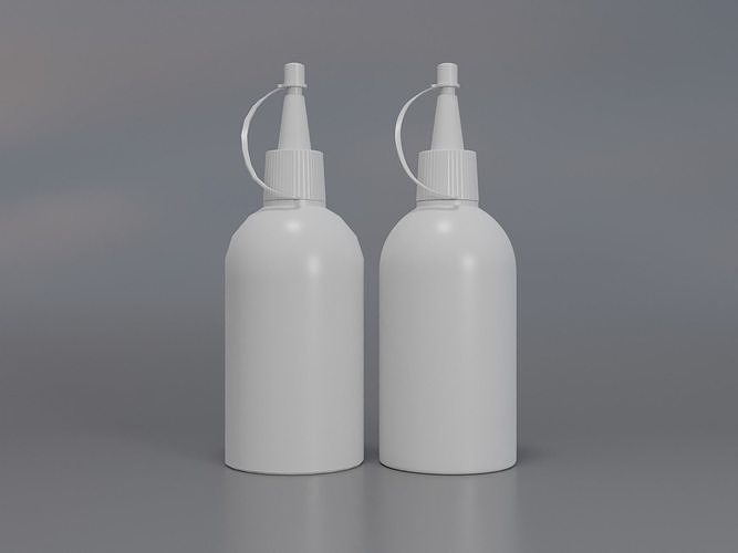 plastic bottle for liquid Low-poly 3D model