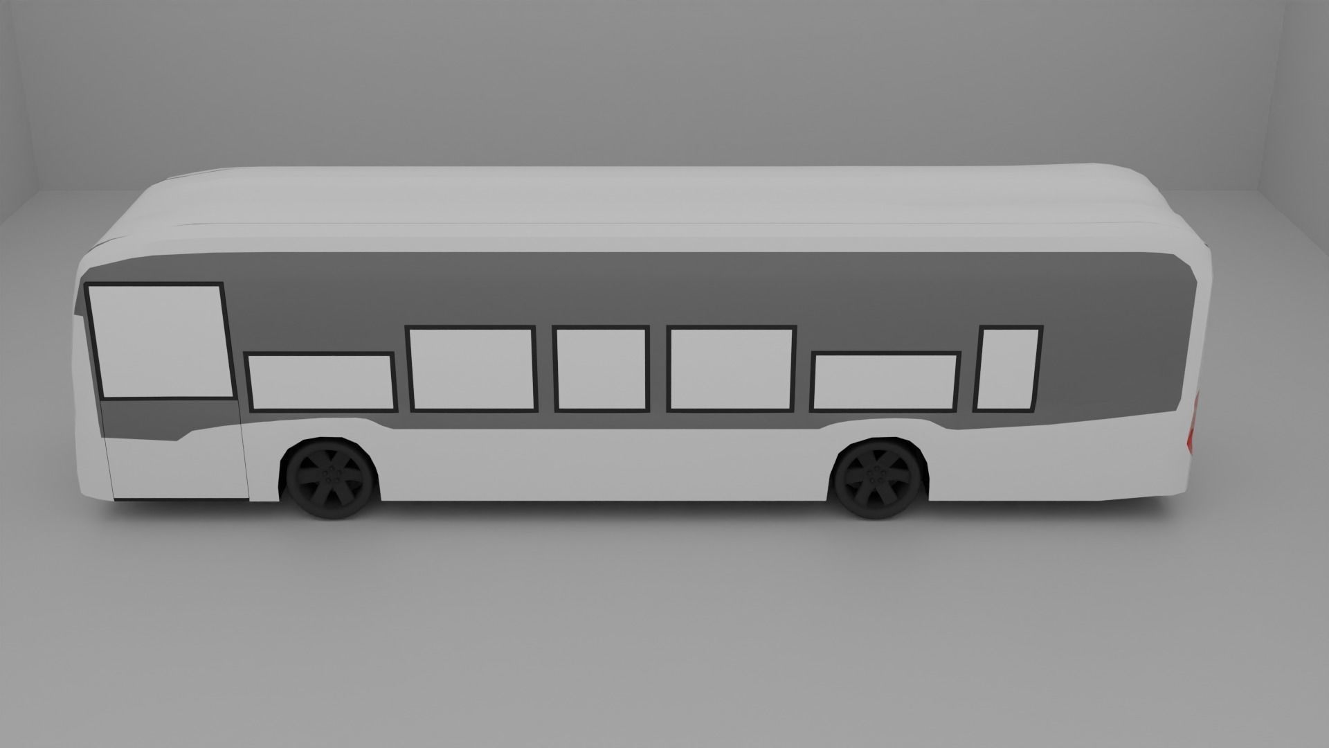 Low Poly Transport Bus 1 Free low-poly 3D model_2