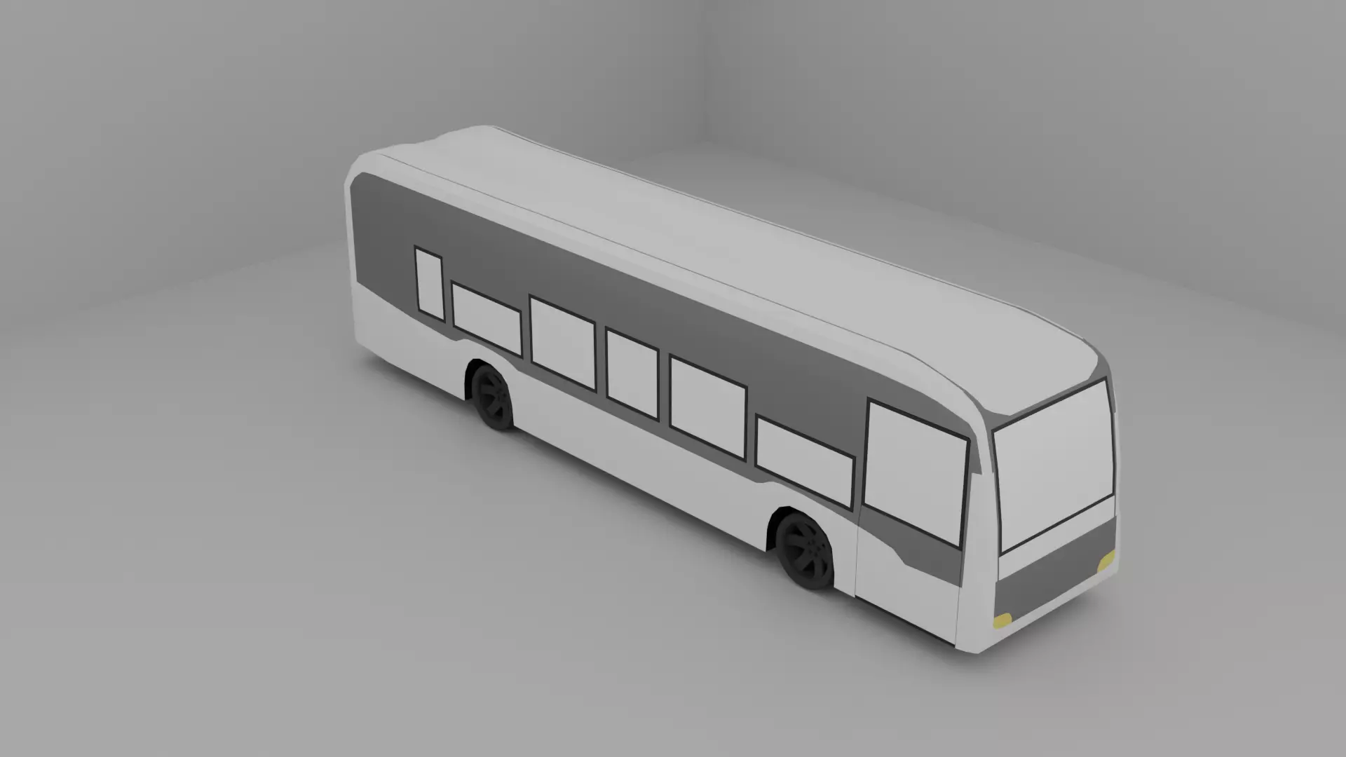 Low Poly Transport Bus 1 Free low-poly 3D model_0