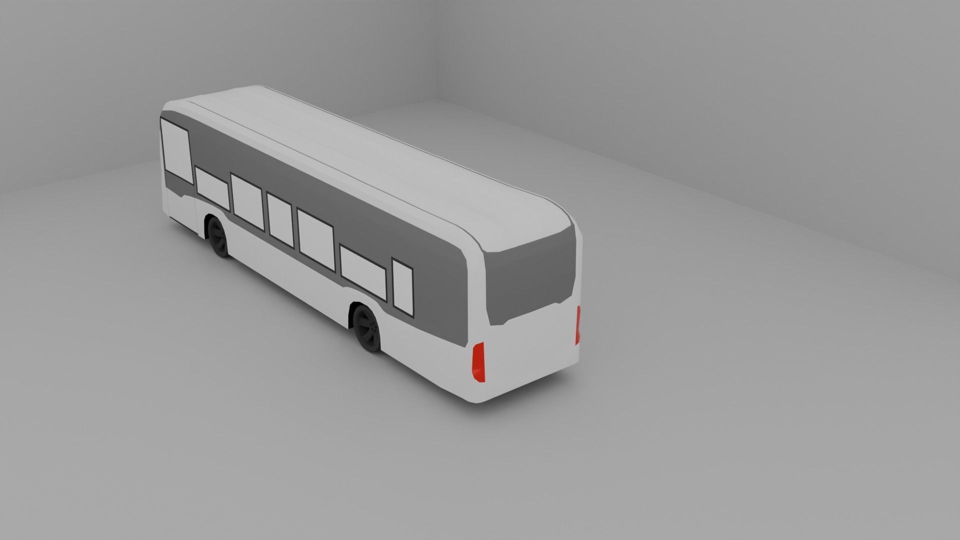 Low Poly Transport Bus 1 Free low-poly 3D model_3