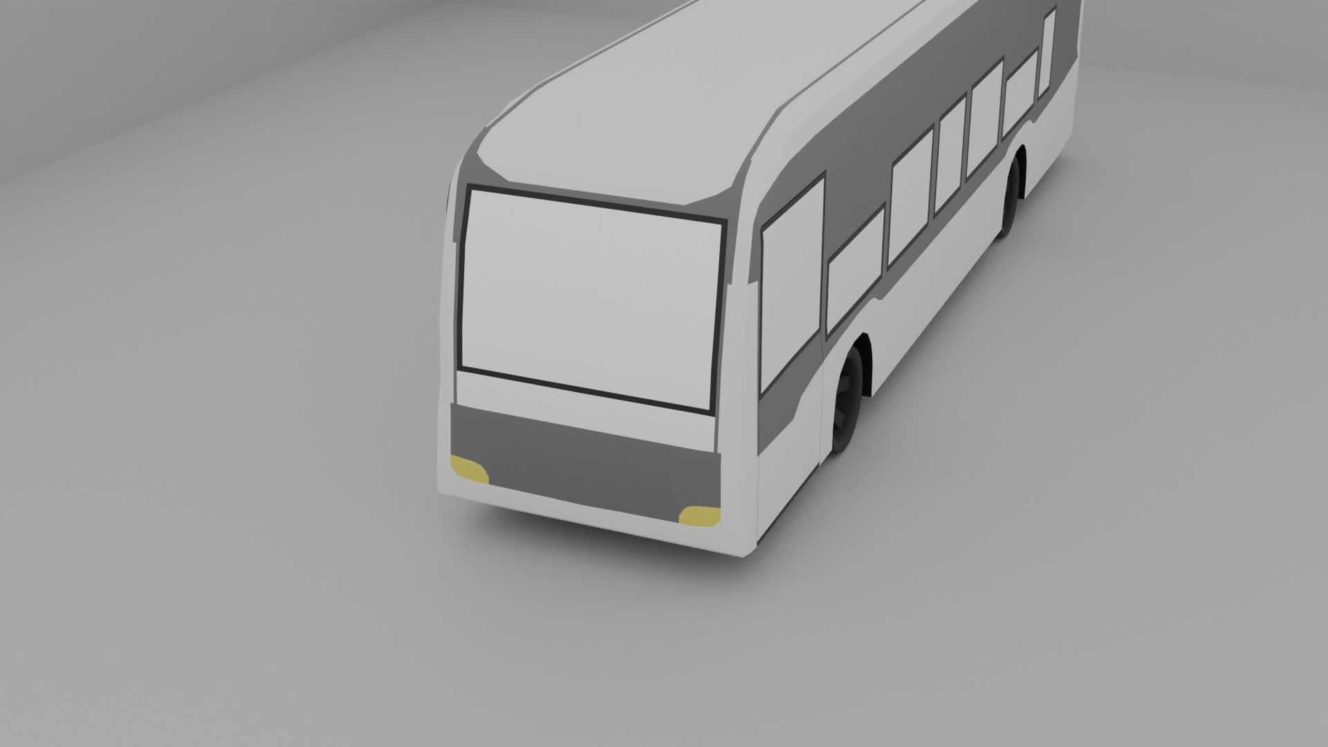 Low Poly Transport Bus 1 Free low-poly 3D model_1