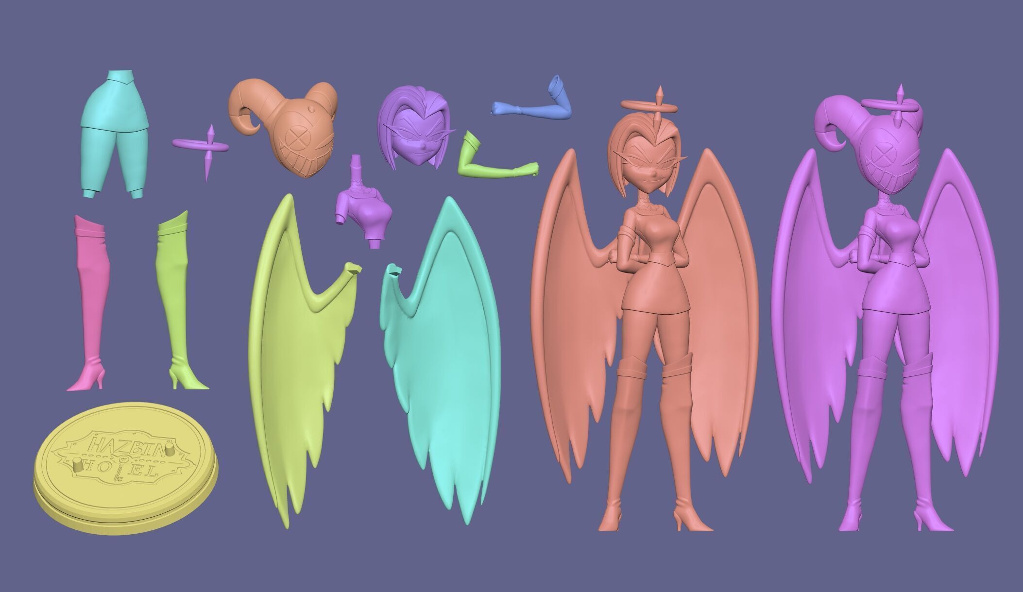 Lute Hazbin Hotel 3D print model_14