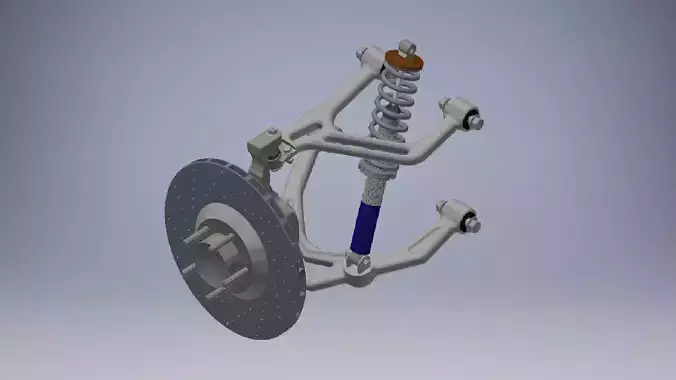 Front double wishbone car suspension