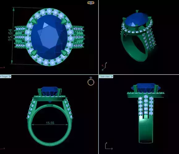 Halo Diamond Ring R123