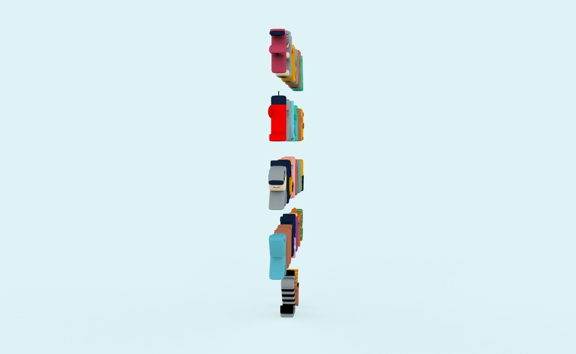 Cartoon Animal Alphabet v020 Low-poly 3D model_5