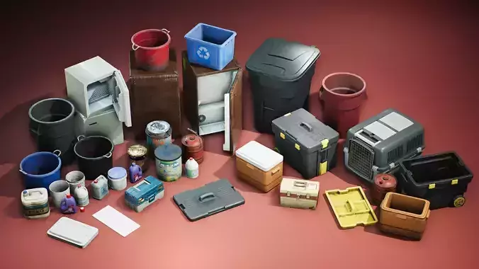 Bins and Barrels and Buckets and Containers Pack