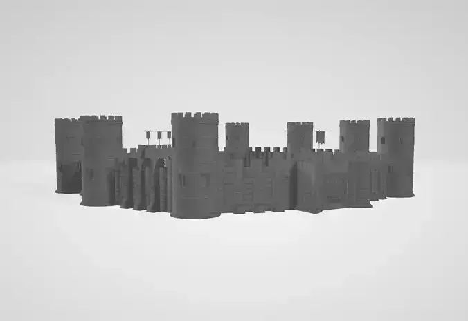 Castle Low-poly 3D model