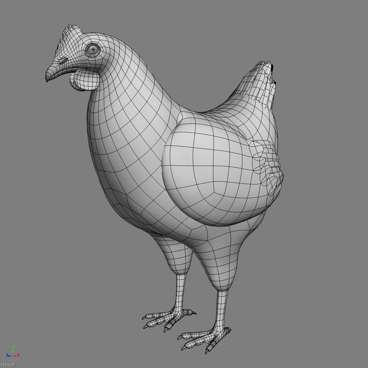 Chicken - White 3D model_13