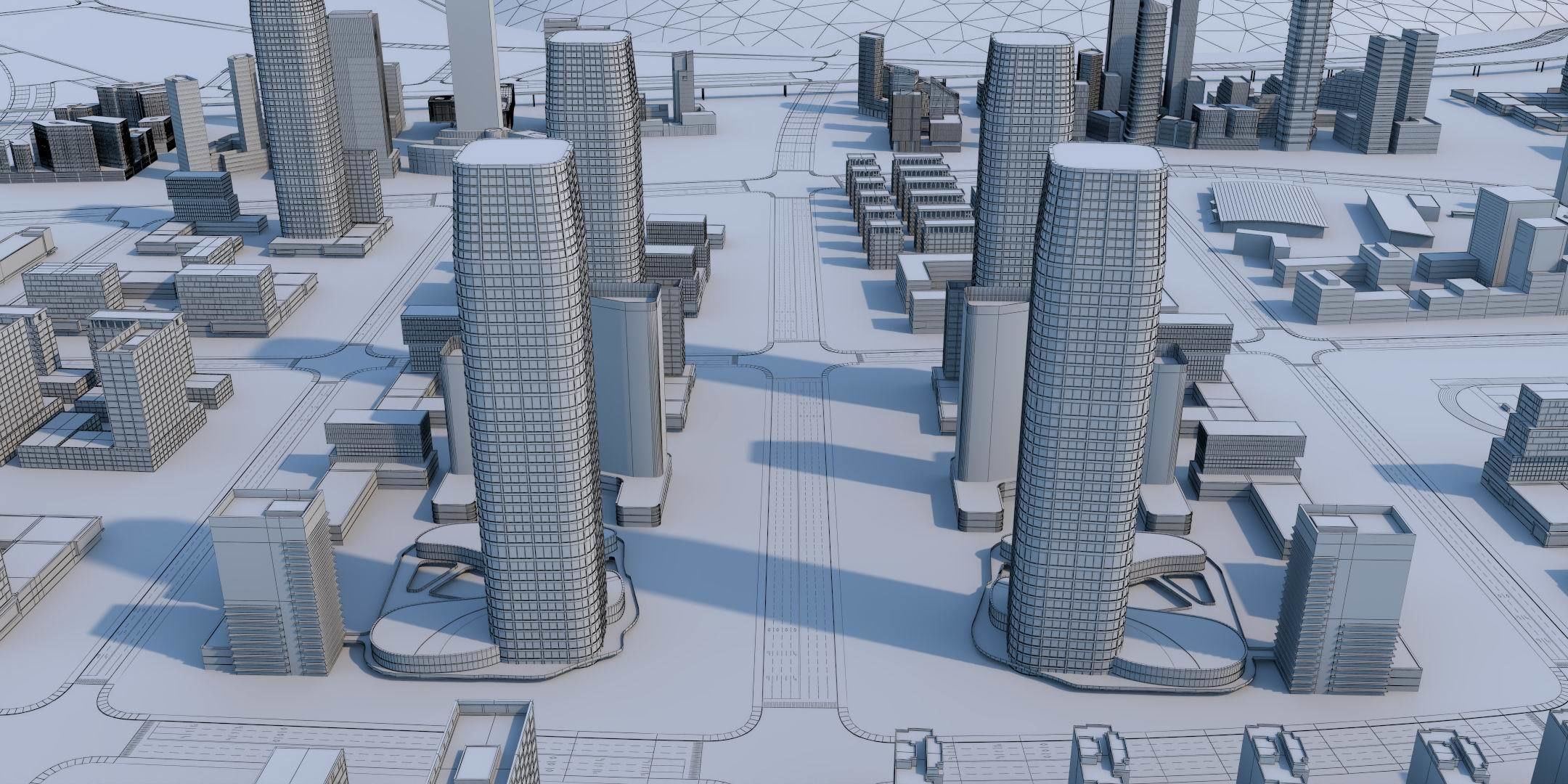 3D model Urban Architecture Block Landscape Animation 3D model 3D model_9