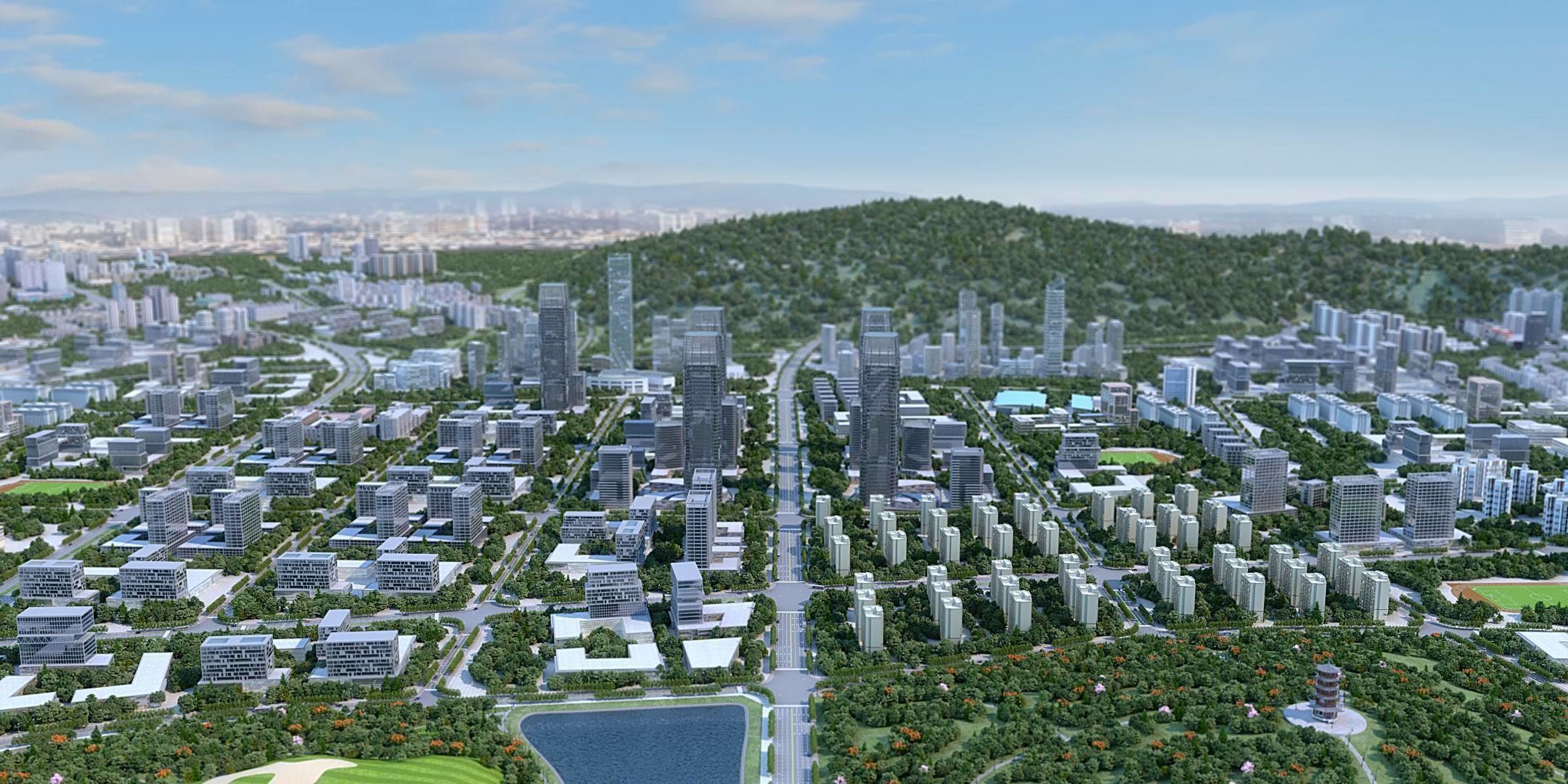 3D model Urban Architecture Block Landscape Animation 3D model 3D model_4