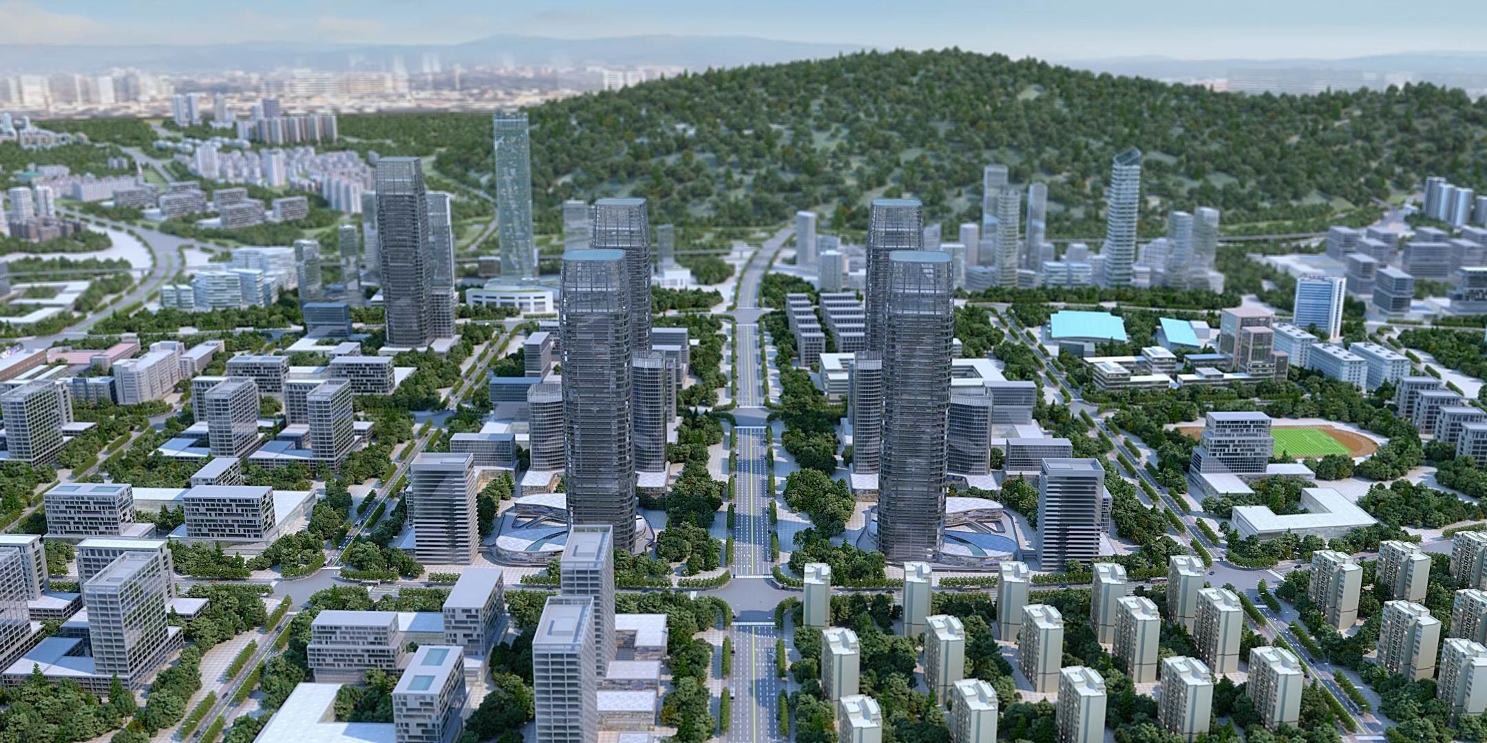 3D model Urban Architecture Block Landscape Animation 3D model 3D model_2