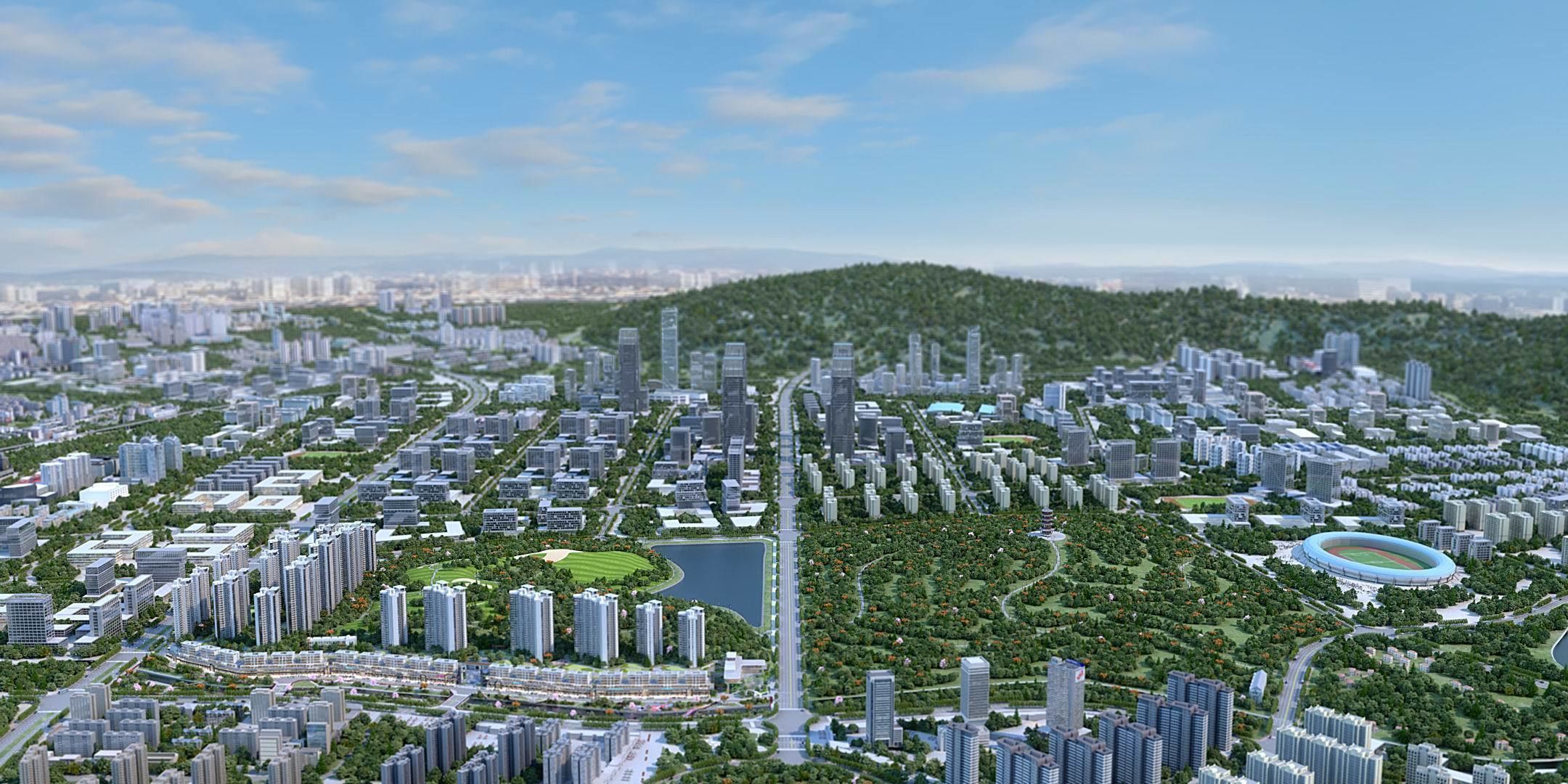 3D model Urban Architecture Block Landscape Animation 3D model 3D model_7